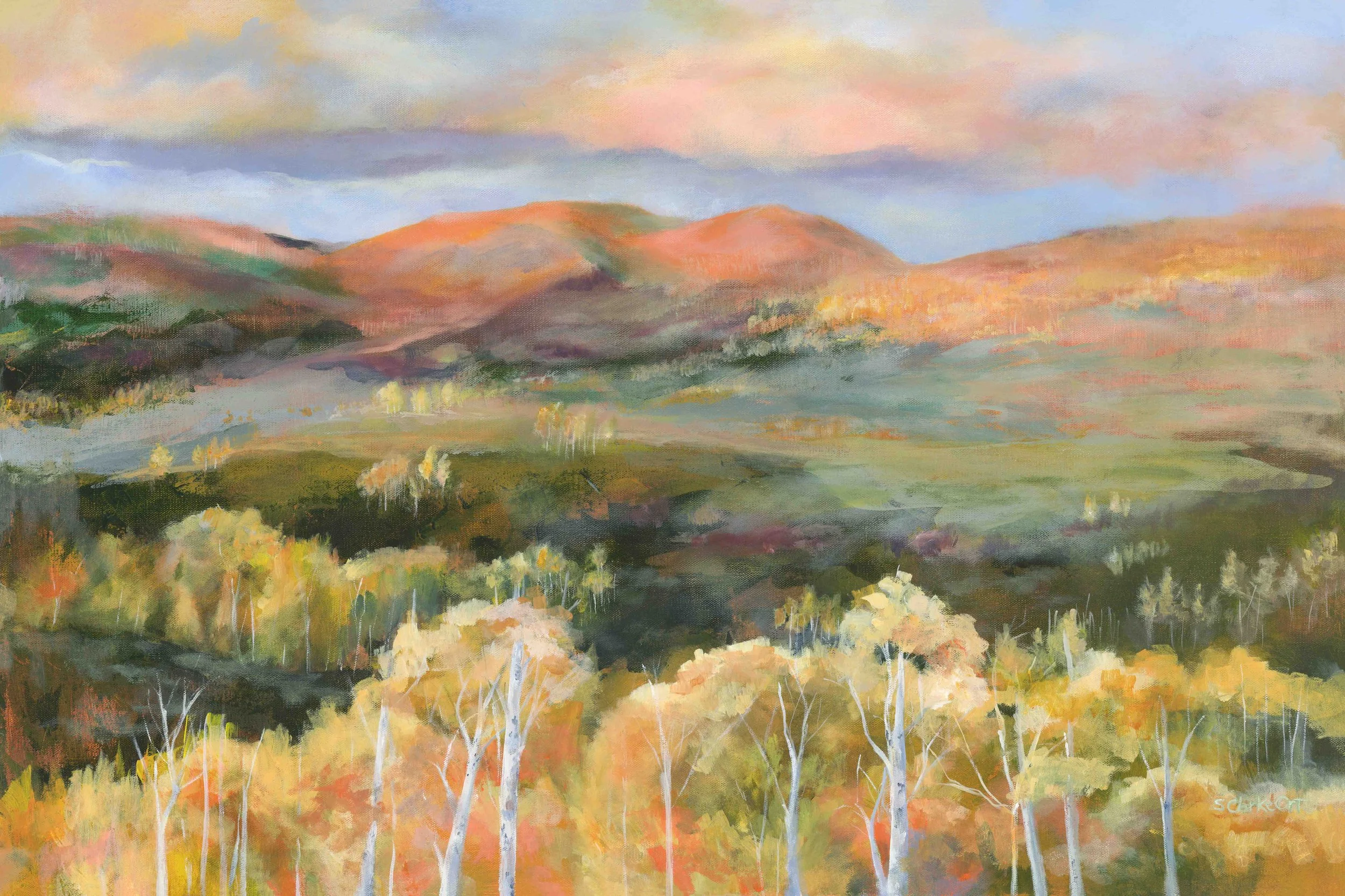 
Strawberry Park- Steamboat Springs, 24”x36” x1.5” acrylic on canvas, $950.00