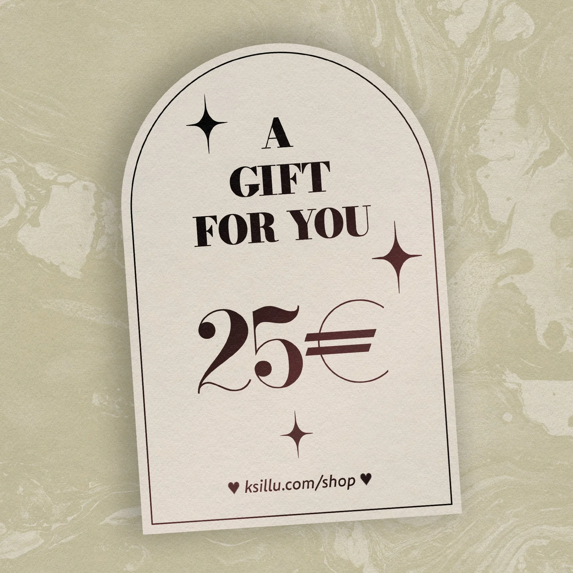 Gift card 25 EURO