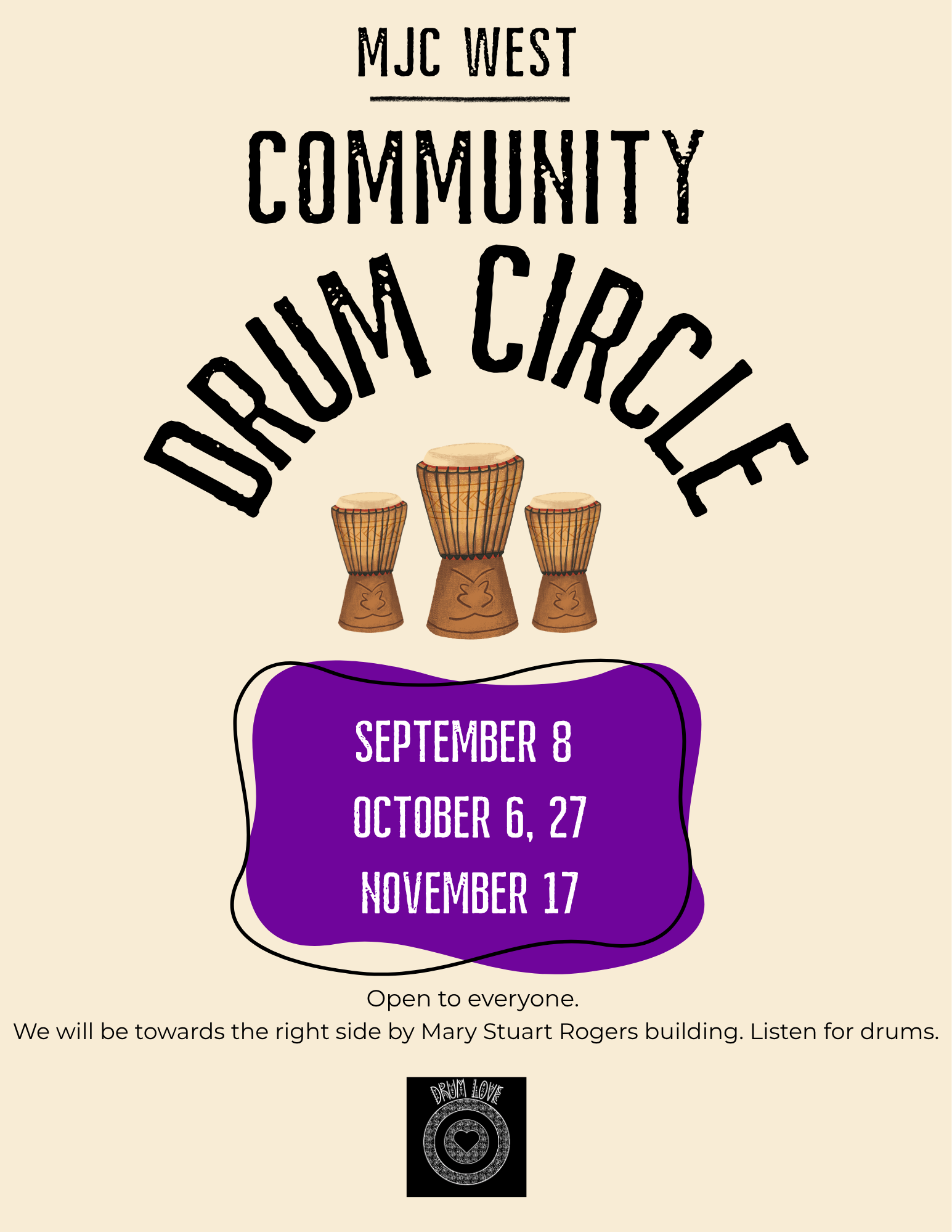 Weekly MJC Community Drum Circle- West Campus