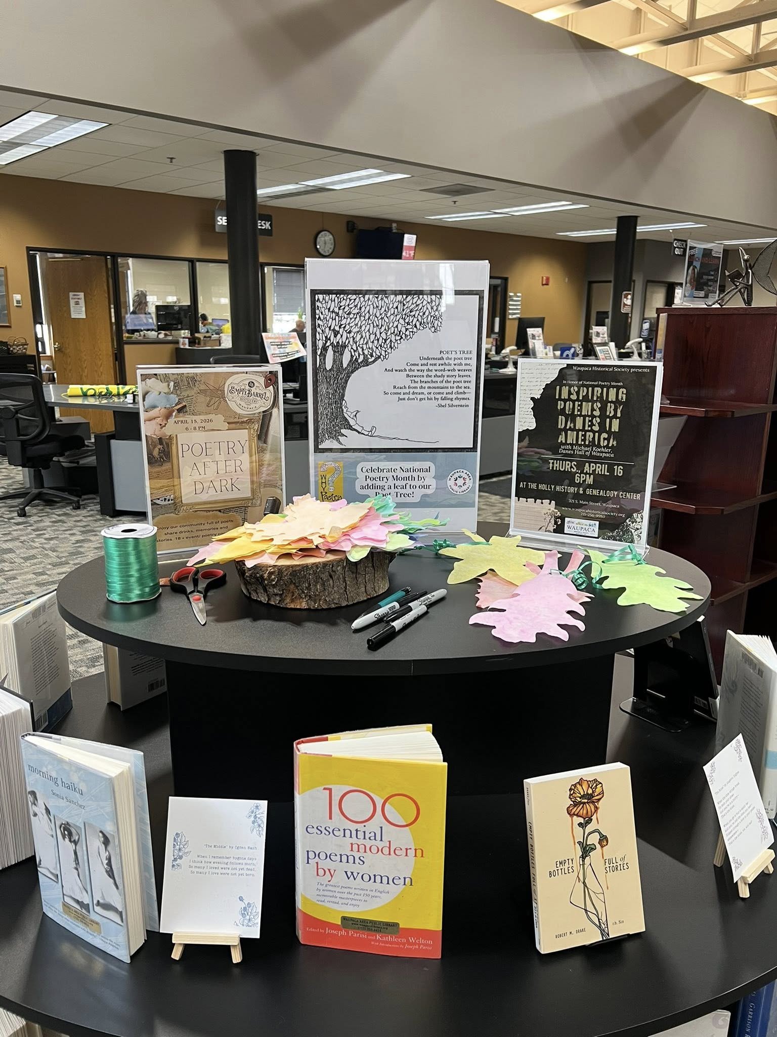Waupaca Community Arts Board Poet Tree Poetry Month
