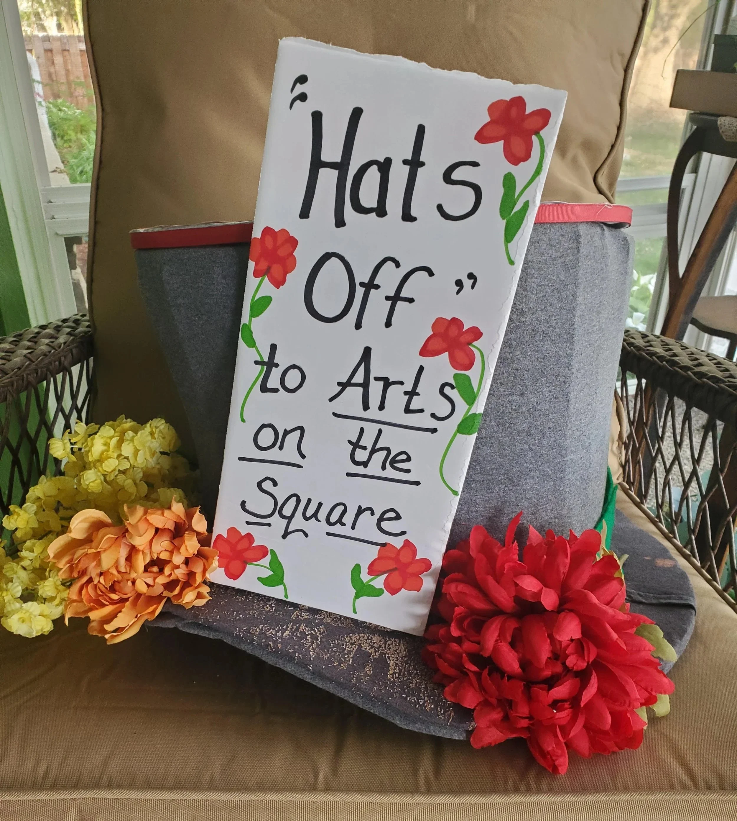 "Hats Off" Community arts project Arts on the Square aots 20th year art project workshops waupaca