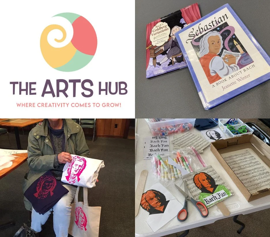 Bach Fest Family Fun Day at the Arts Hub arts and crafts live music kids performances art workshops ceramics bach events waupaca