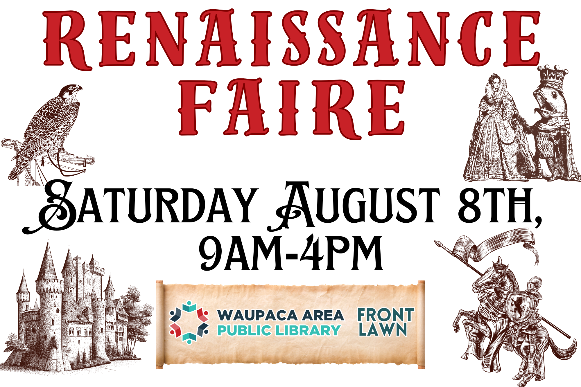 ARTicipation Week arts on the square waupaca public library renaissance fair waupaca events art show art events live music