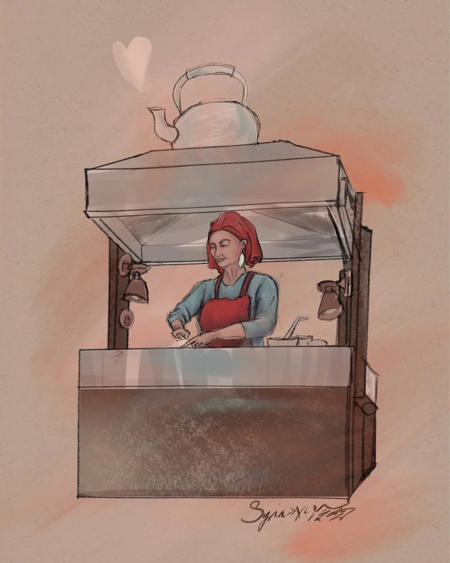 A beautiful gift from a recent guest at the creperie was emailed to us! We so love hearing from you guys! Thank you for this tribute, Cylin!! 

Below is her message that was accompanied: "My name is Cylin Wang, and I dined at Le Barn Appetit a f