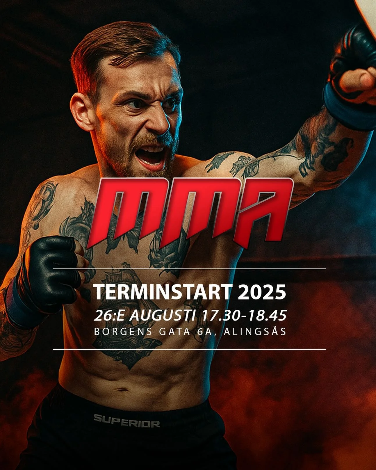 &Auml;r du sugen p&aring; att prova p&aring; MMA? Den 26 augusti &auml;r det &auml;ntligen dags att dra ig&aring;ng en ny termin p&aring; Adrenaline Fighters i Alings&aring;s och f&ouml;r dig som varit nyfiken p&aring; sporten har du nu chansen att p