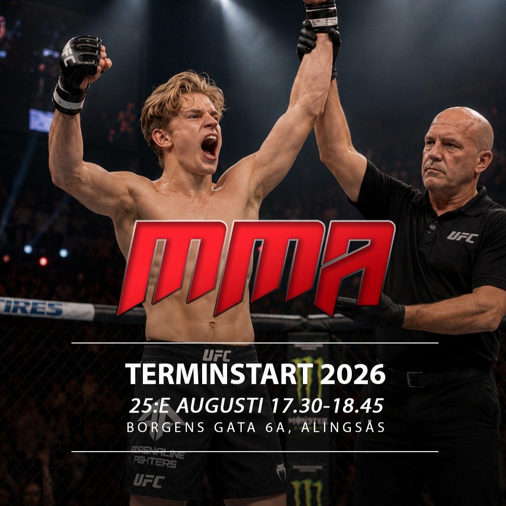 &Auml;r du sugen p&aring; att prova p&aring; MMA? Den 25 augusti &auml;r det &auml;ntligen dags att dra ig&aring;ng en ny termin p&aring; Adrenaline Fighters i Alings&aring;s och f&ouml;r dig som varit nyfiken p&aring; sporten har du nu chansen att p