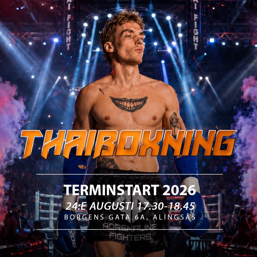Har du varit sugen p&aring; att prova p&aring; Thaiboxning? Nu har du chansen! Den 24 augusti &auml;r det &aring;terigen dags f&ouml;r en ny terminstart p&aring; Adrenaline Fighters i Alings&aring;s. F&ouml;r dig som &auml;r nyb&ouml;rjare kommer vi 