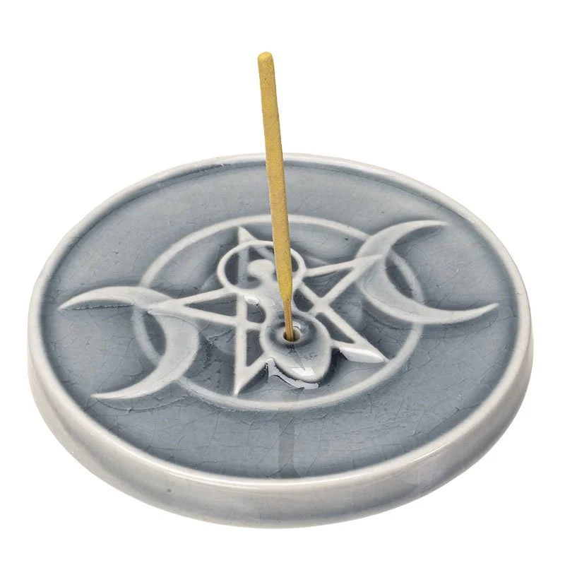 Triple moon incense burner