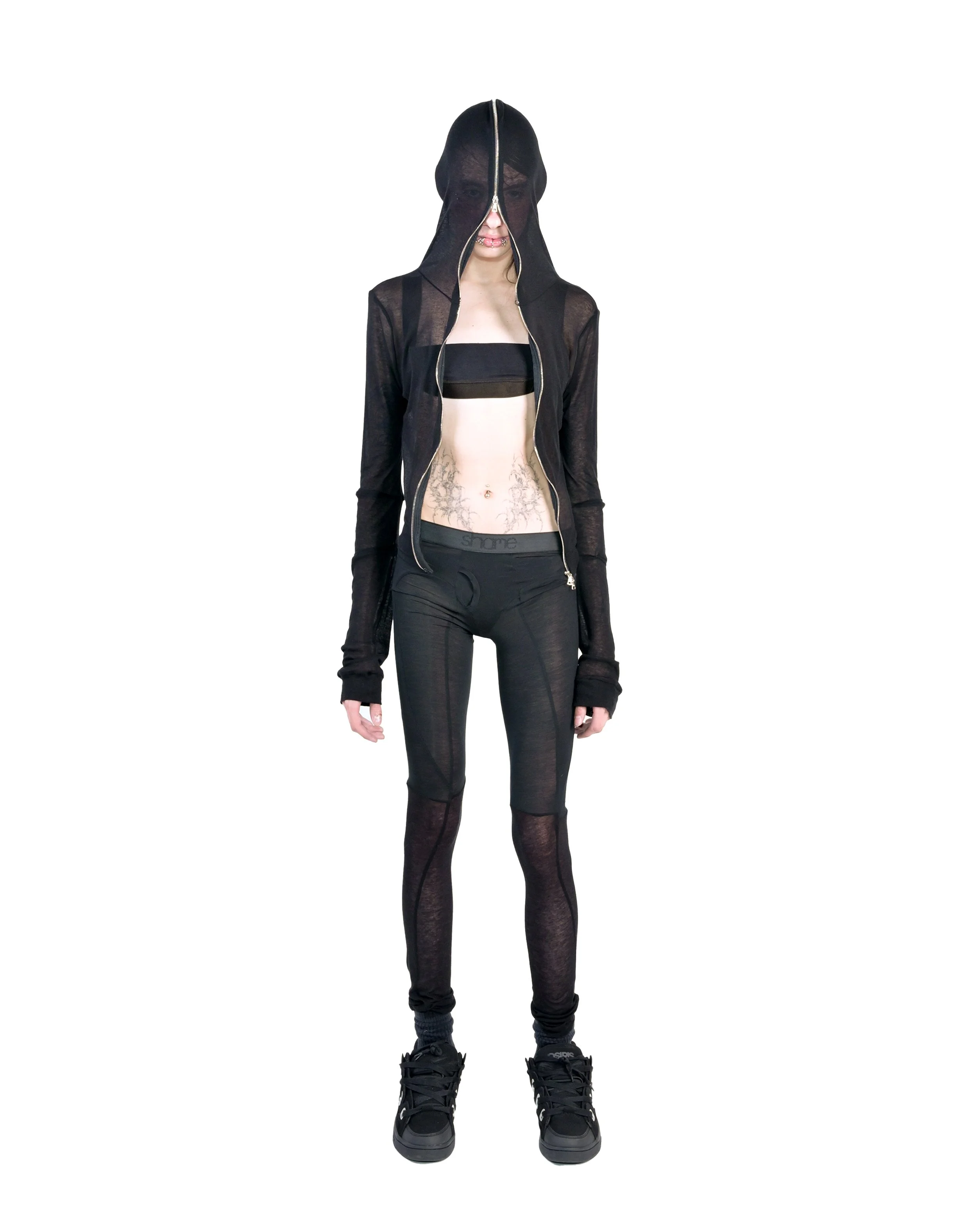SHEER FLY FRONT LEGGINGS