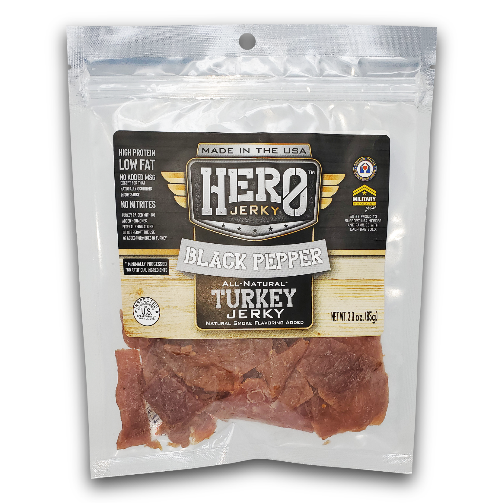 3 oz. Hero Teriyaki Turkey Jerky — Caribe Jerky Shop