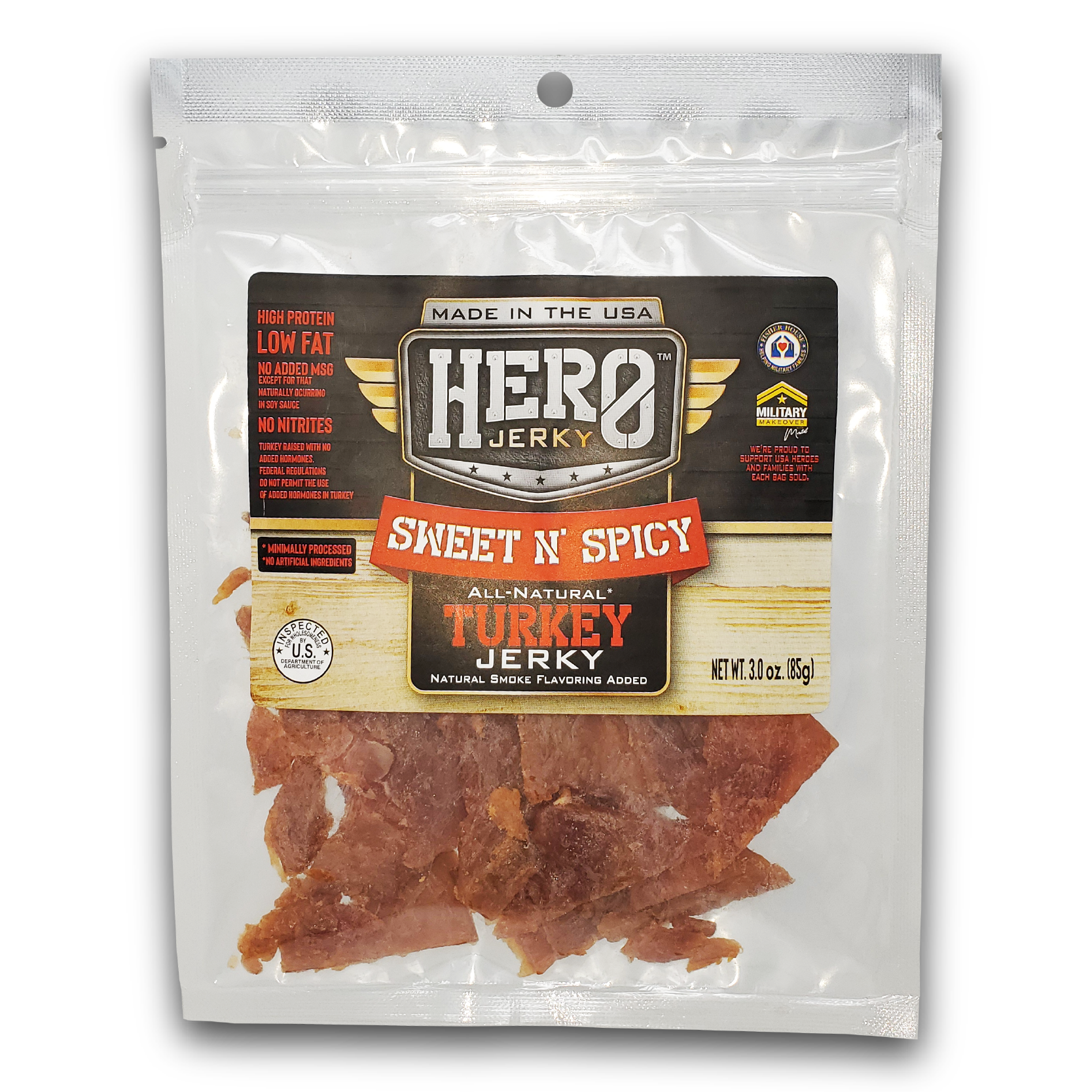3 oz. Hero Teriyaki Turkey Jerky — Caribe Jerky Shop