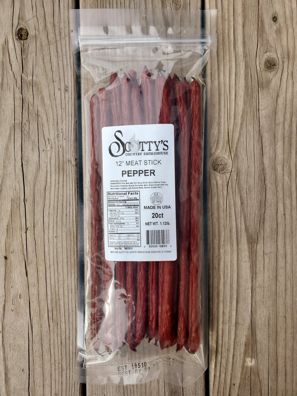 1.30 lbs. Scotty's - Pork & Beef Pepper Sticks 9 — Caribe Jerky Shop