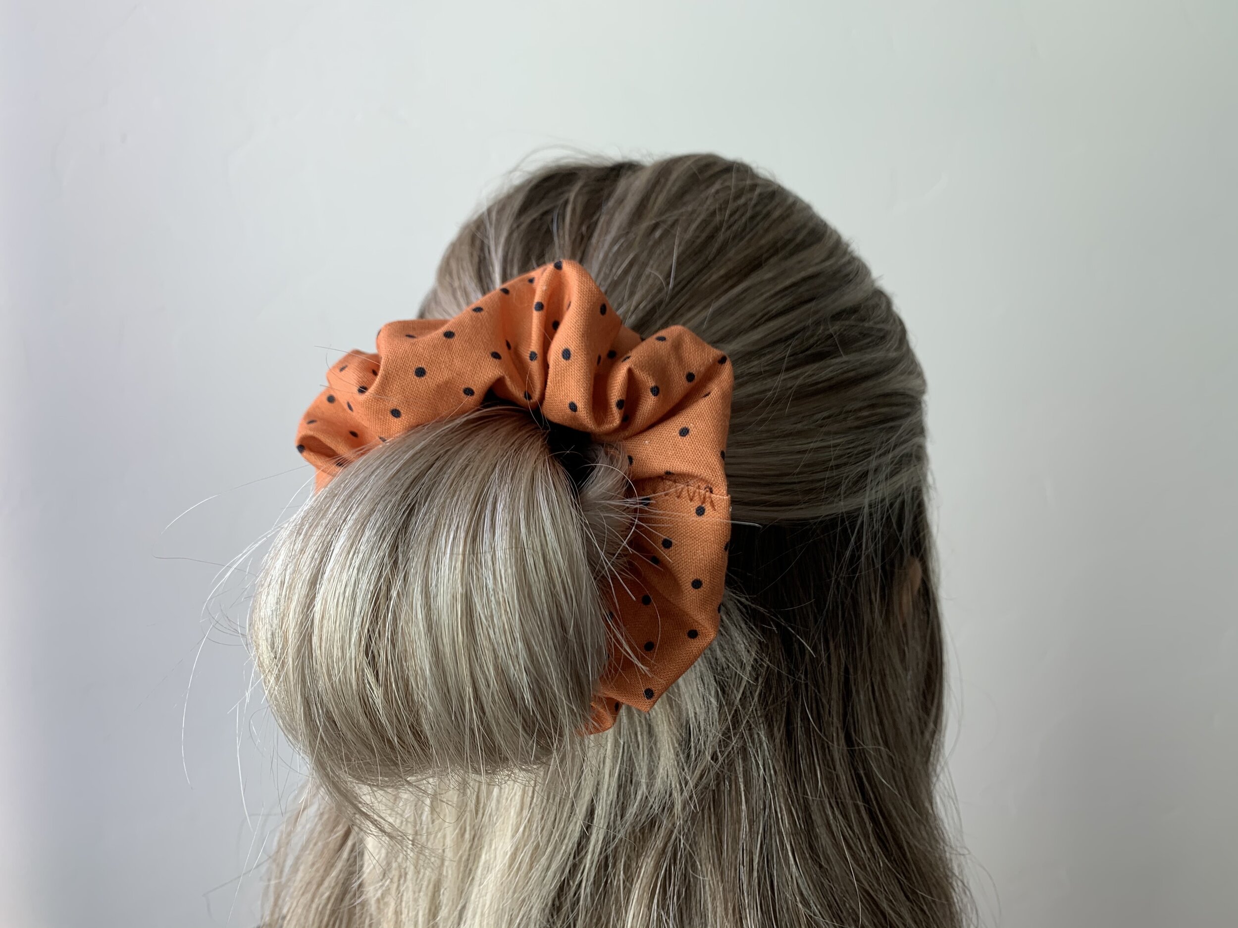 Fall Polka Dot Scrunchie