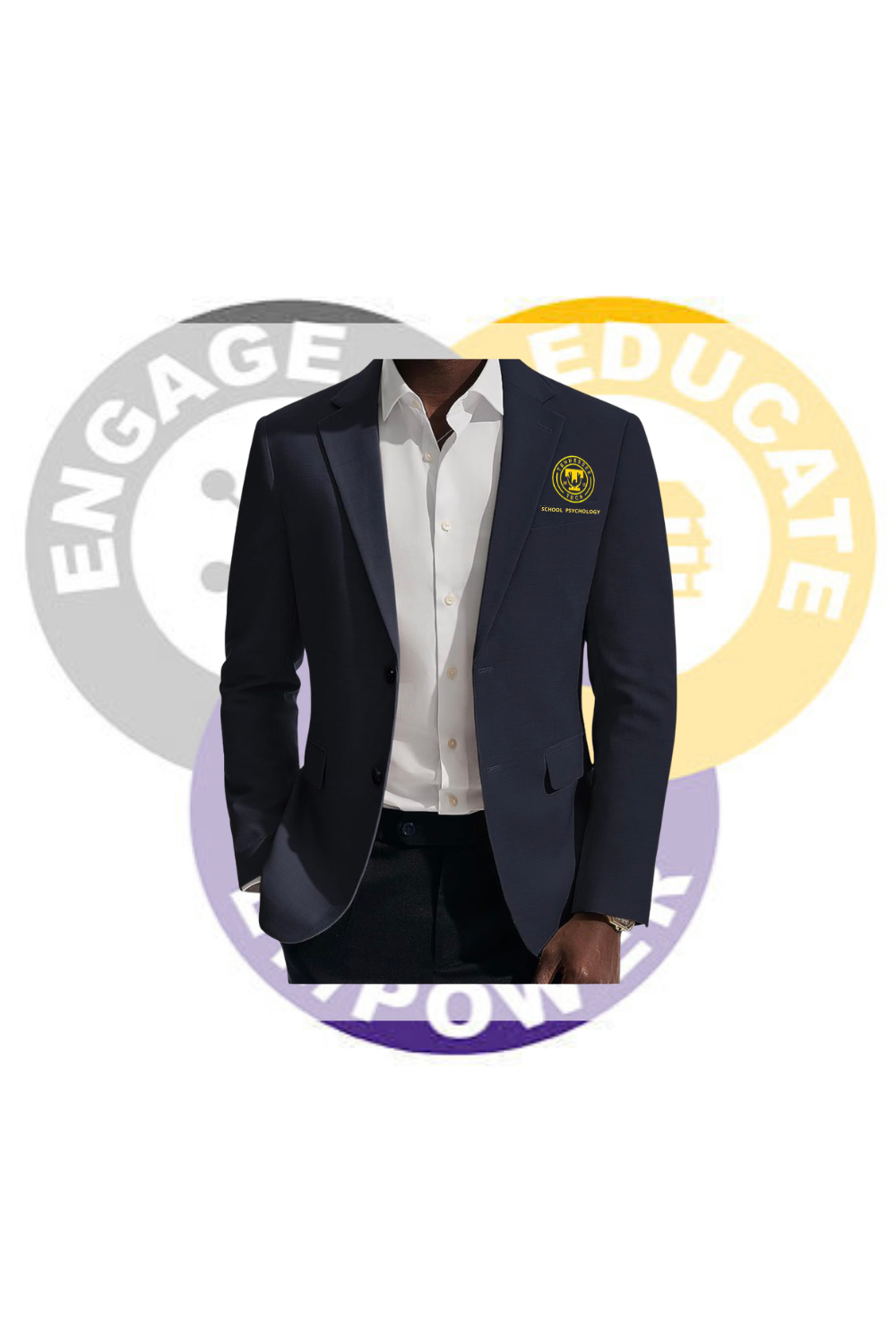 TN Tech School Psychology Navy Unisex Embroidered Blazer