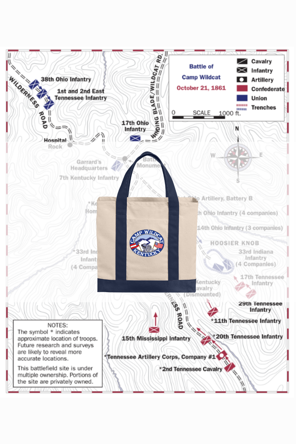 Camp Wildcat Logo Printed Tote Bag-BG429