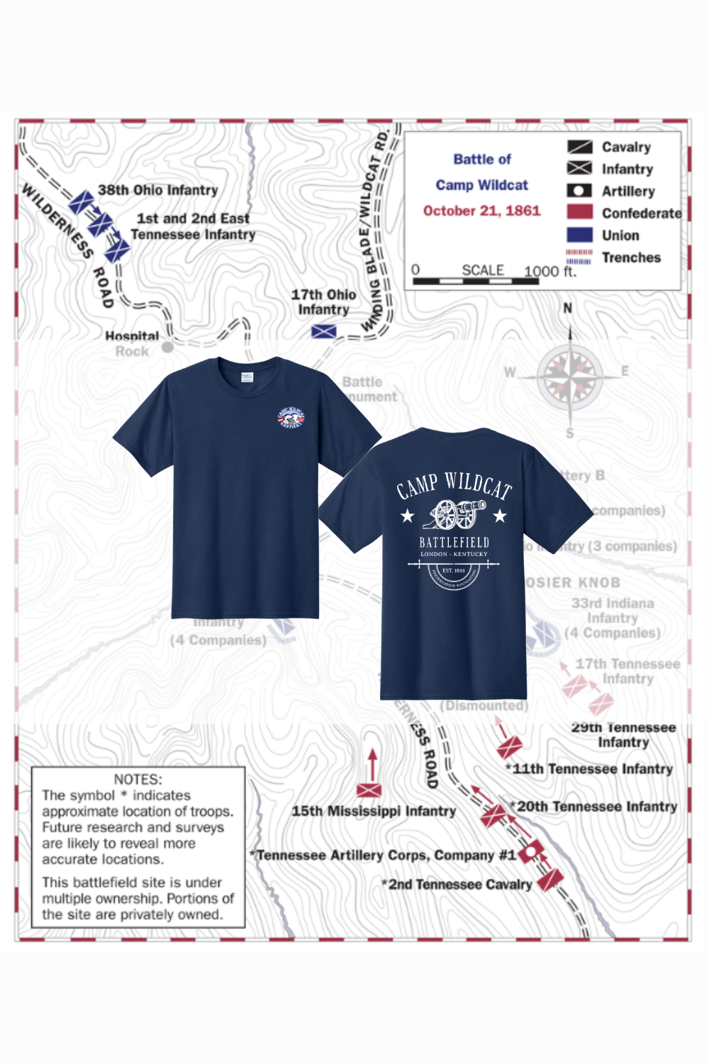 Camp Wildcat Battlefield Printed Tee-PC450