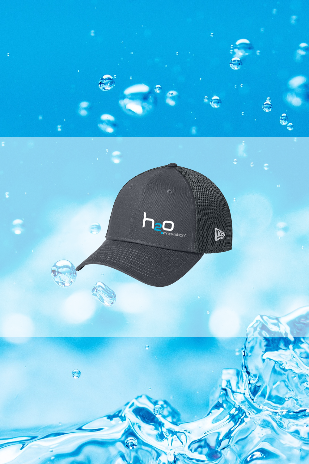 H2O Innovation Embroidered Grey Cap- NE1020