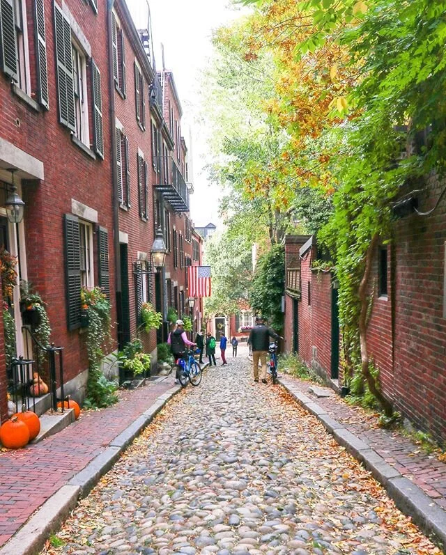 On a hill in the middle of the city #acornstreet #beaconhill #fall #canonphotography