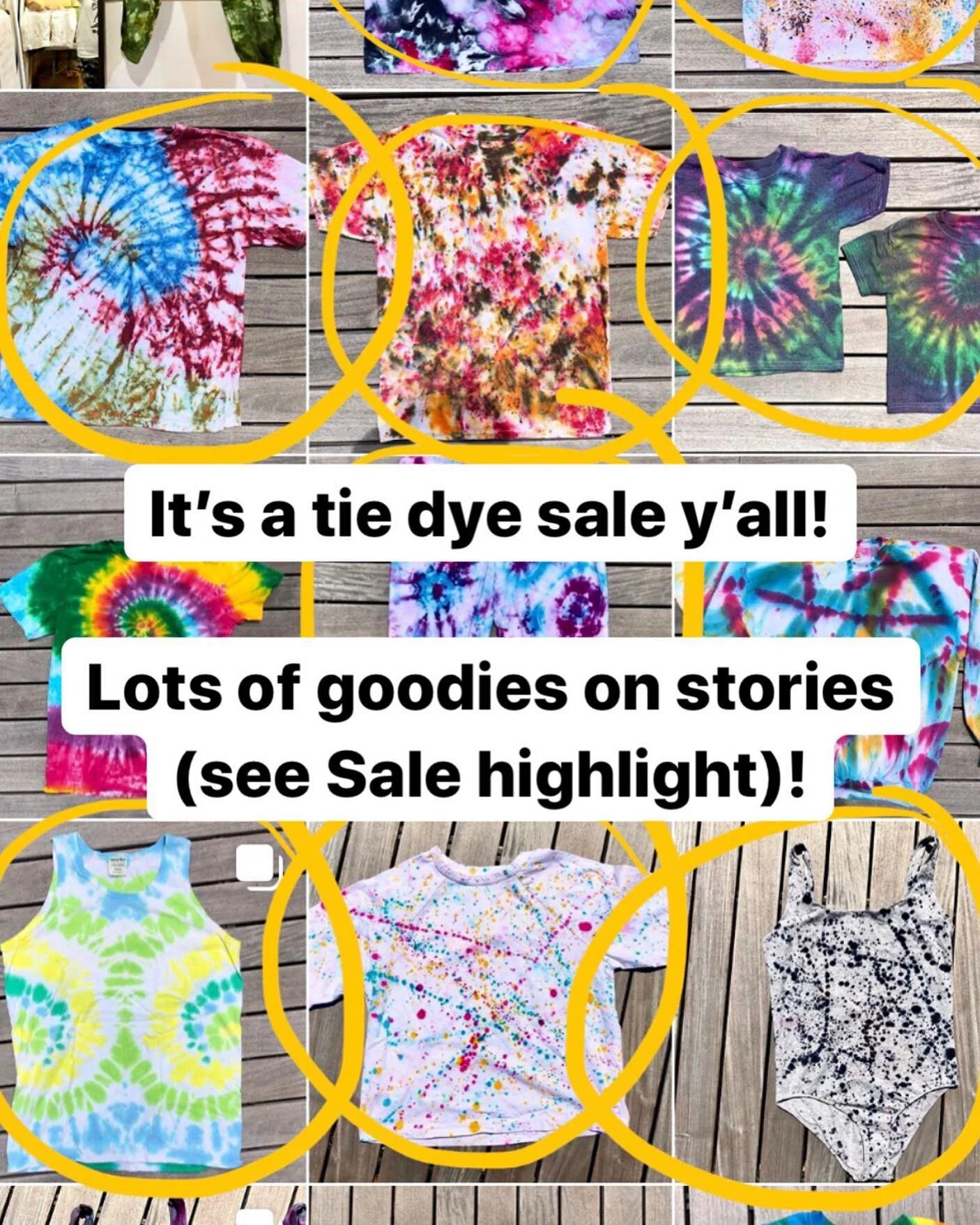 We&rsquo;re moving apartments which means it&rsquo;s time to clear out some tie dye inventory! Items and prices via the Sale highlight on stories! Please share! #tiedye #tiedyesale #icedye #icedyedclothing #tiedyefashion #forsale