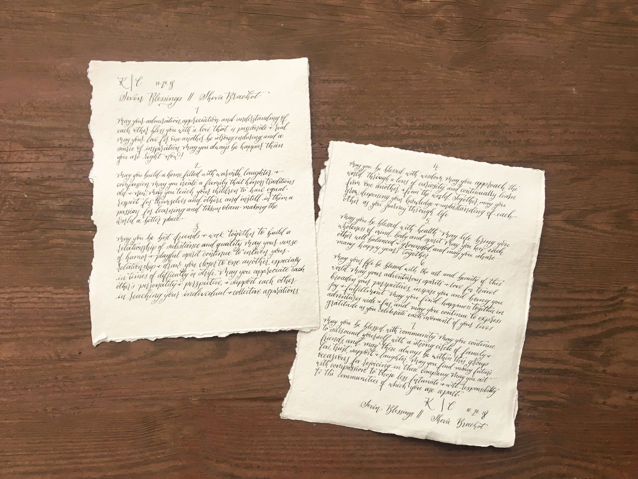  Calligraphy Wedding Vows 