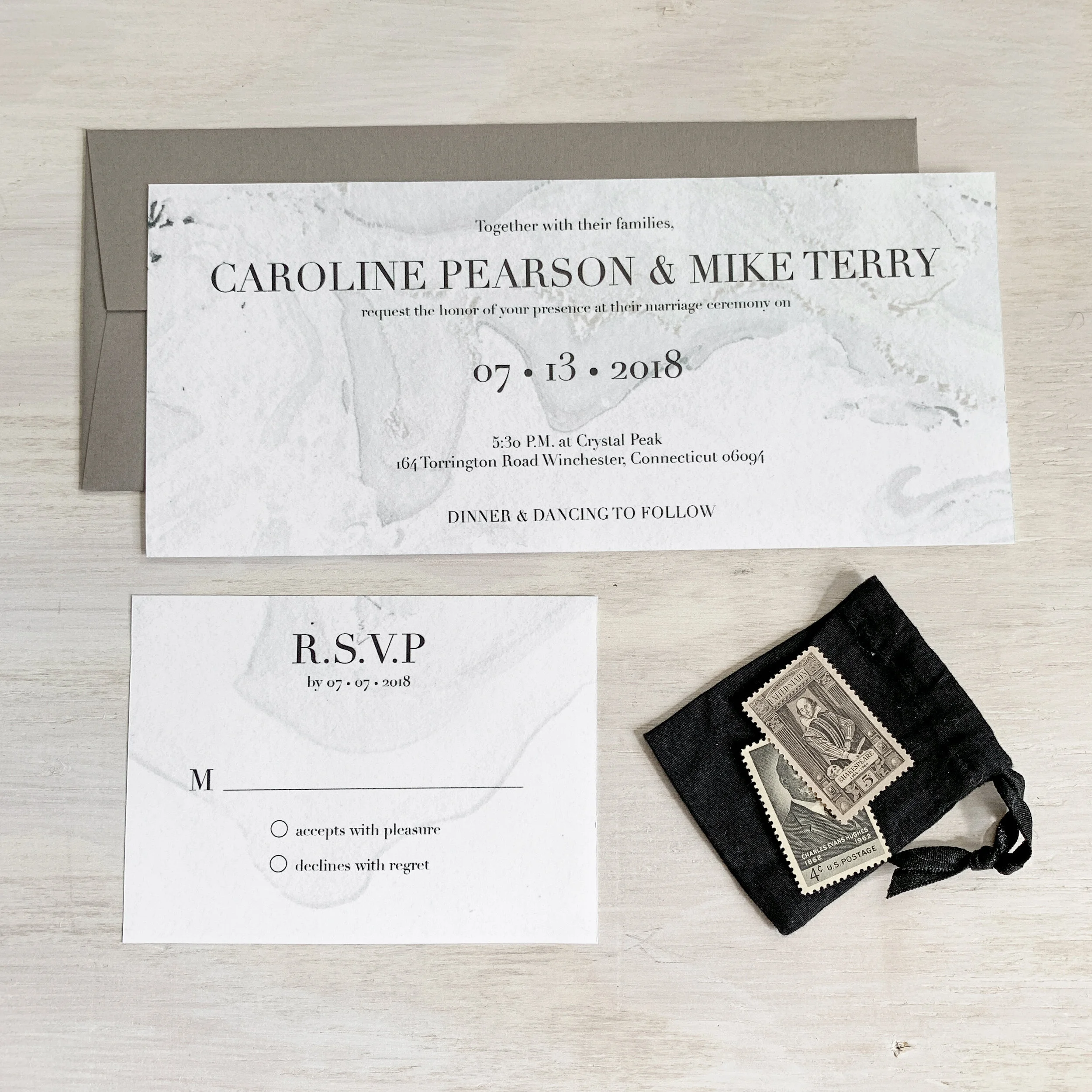  Marble Wedding Invitations  