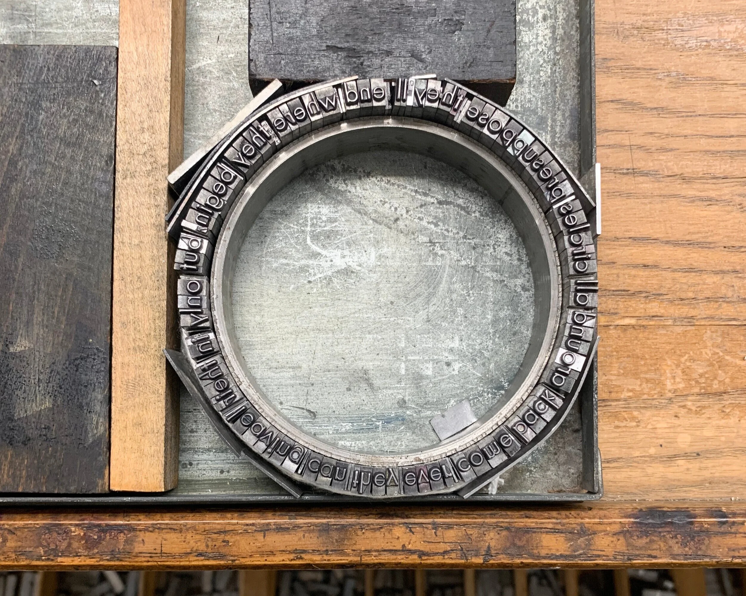 How to print a letterpress circle