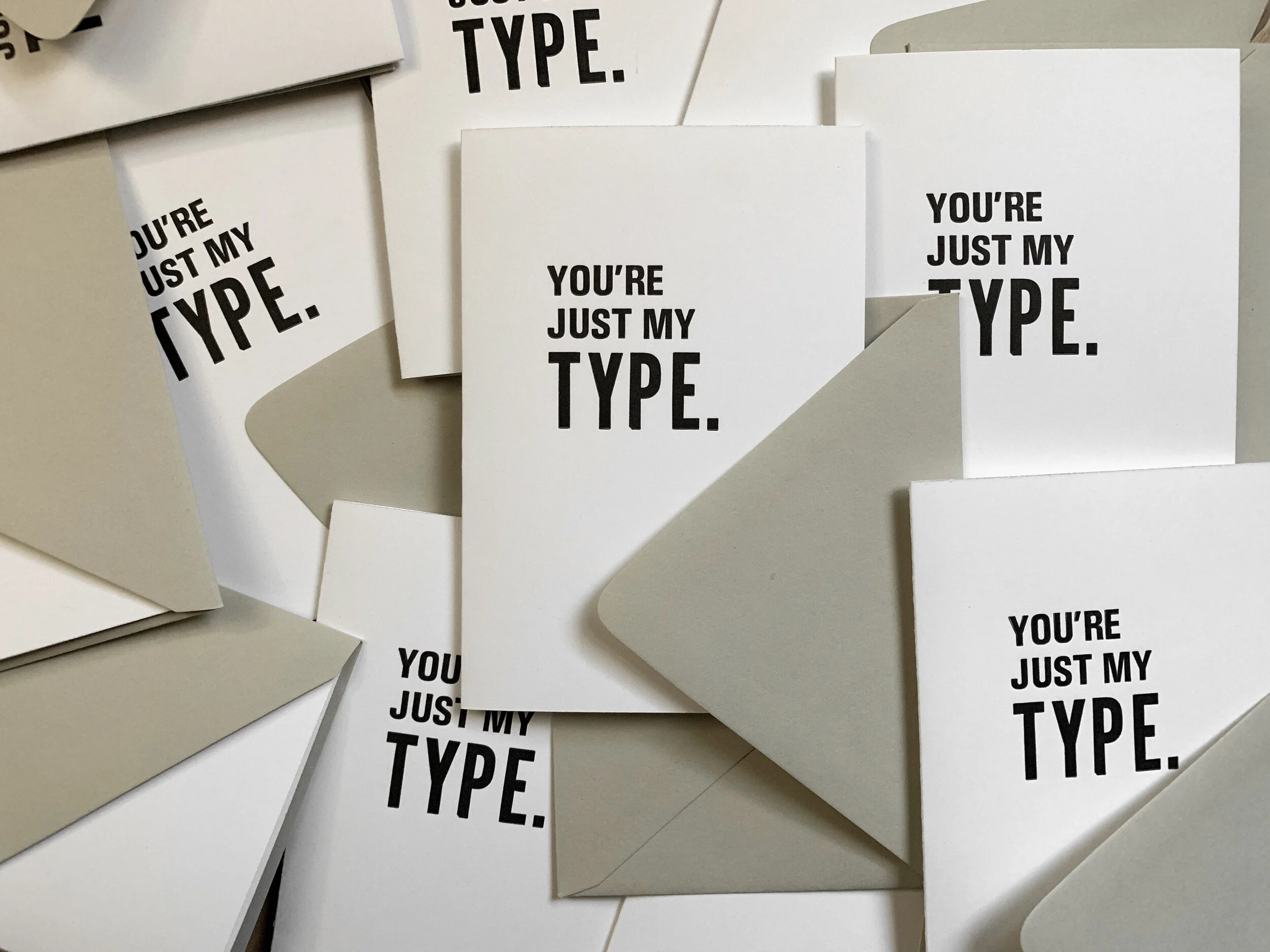 Letterpress: Just My Type Valentine's Day Cards