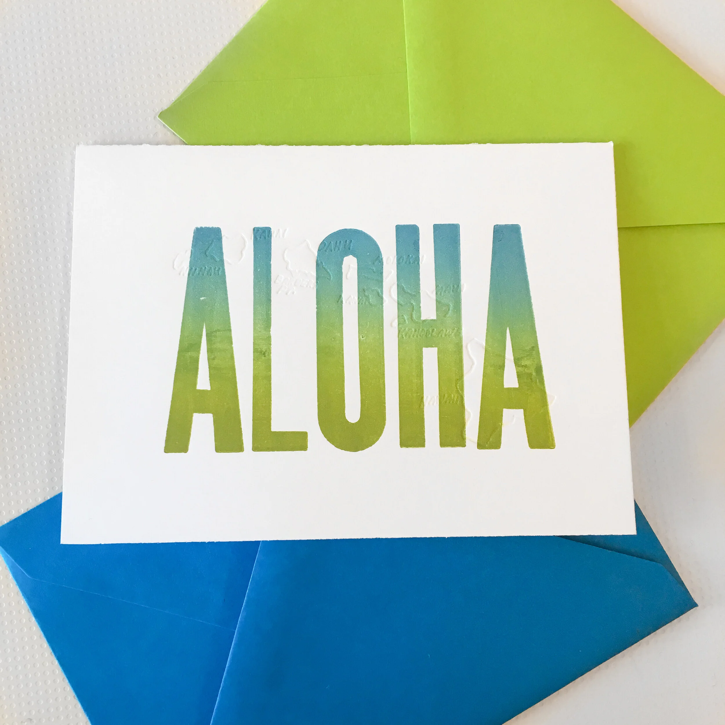Letterpress Aloha Greeting Cards