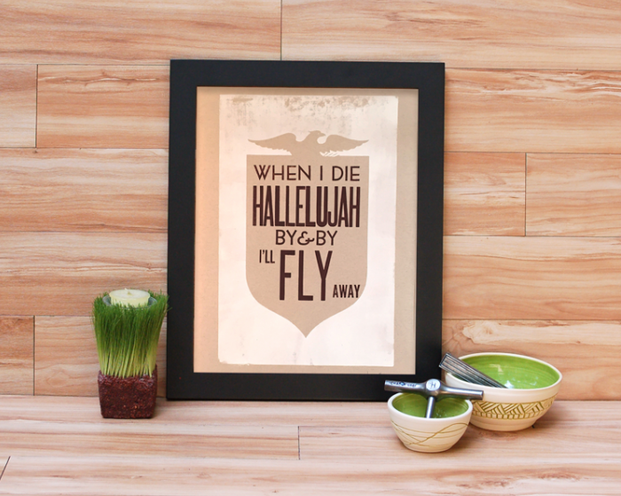 Letterpress: I'll Fly Away Poster