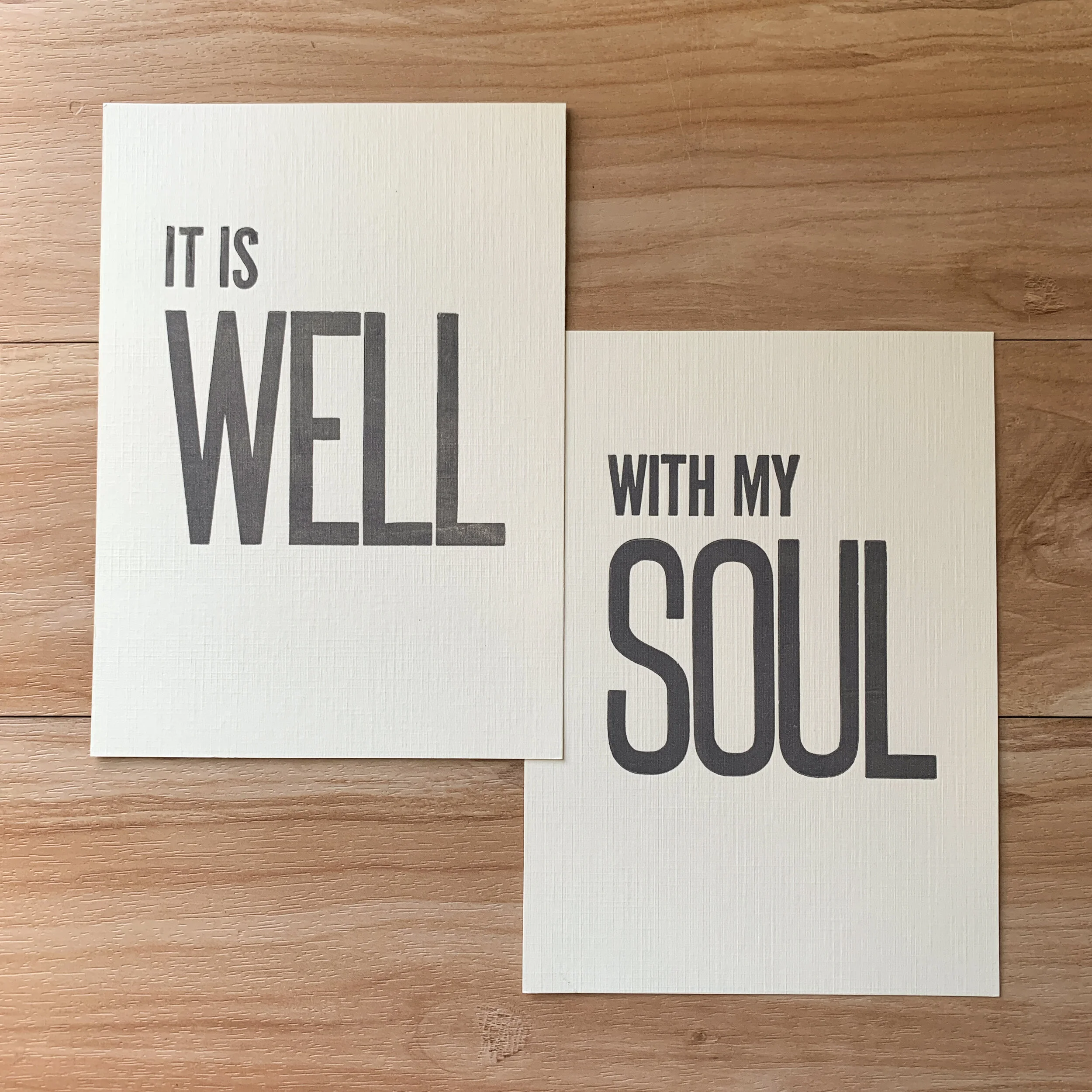 Letterpress Print It Is Well With My Soul