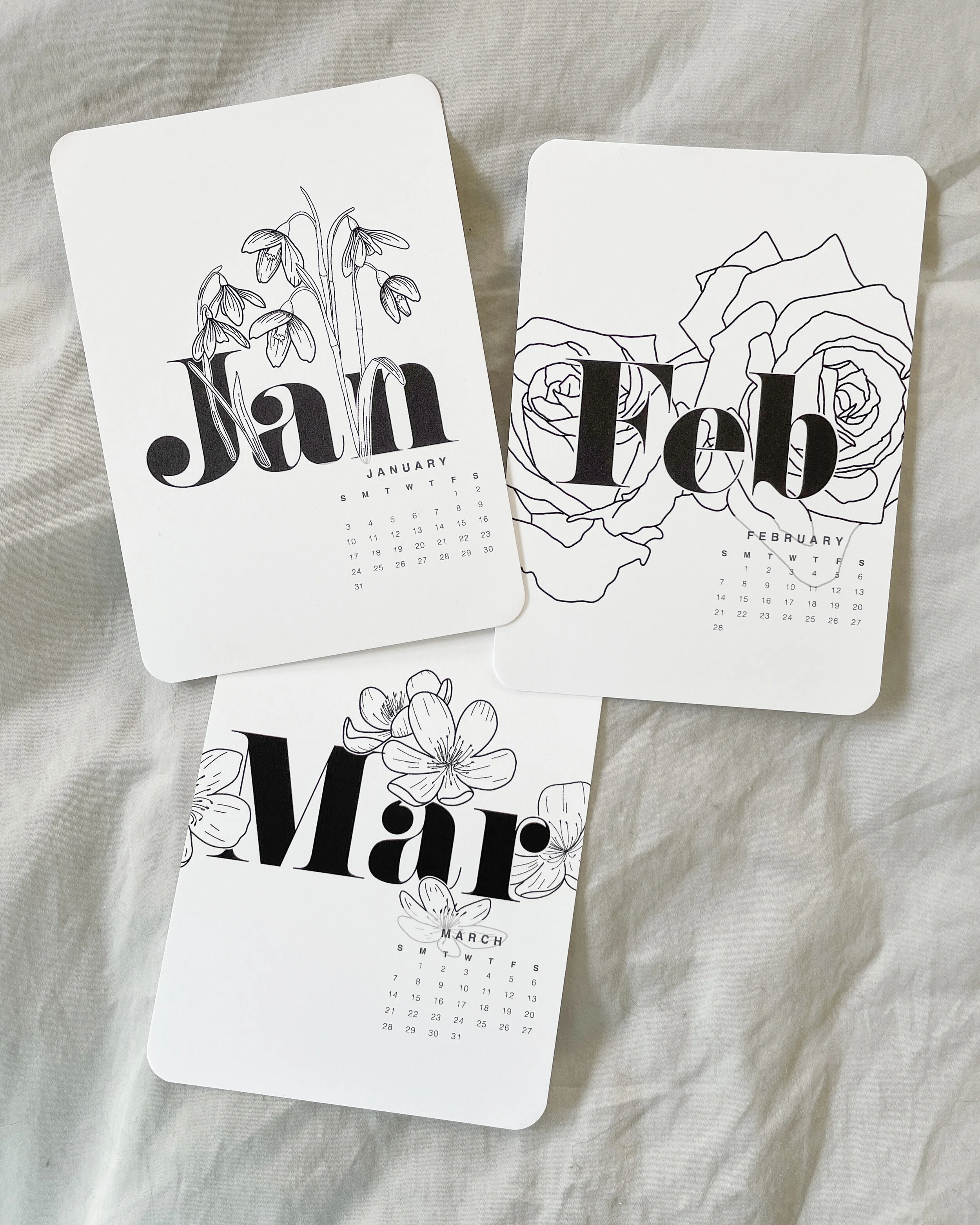 Floral Illustration Calendar