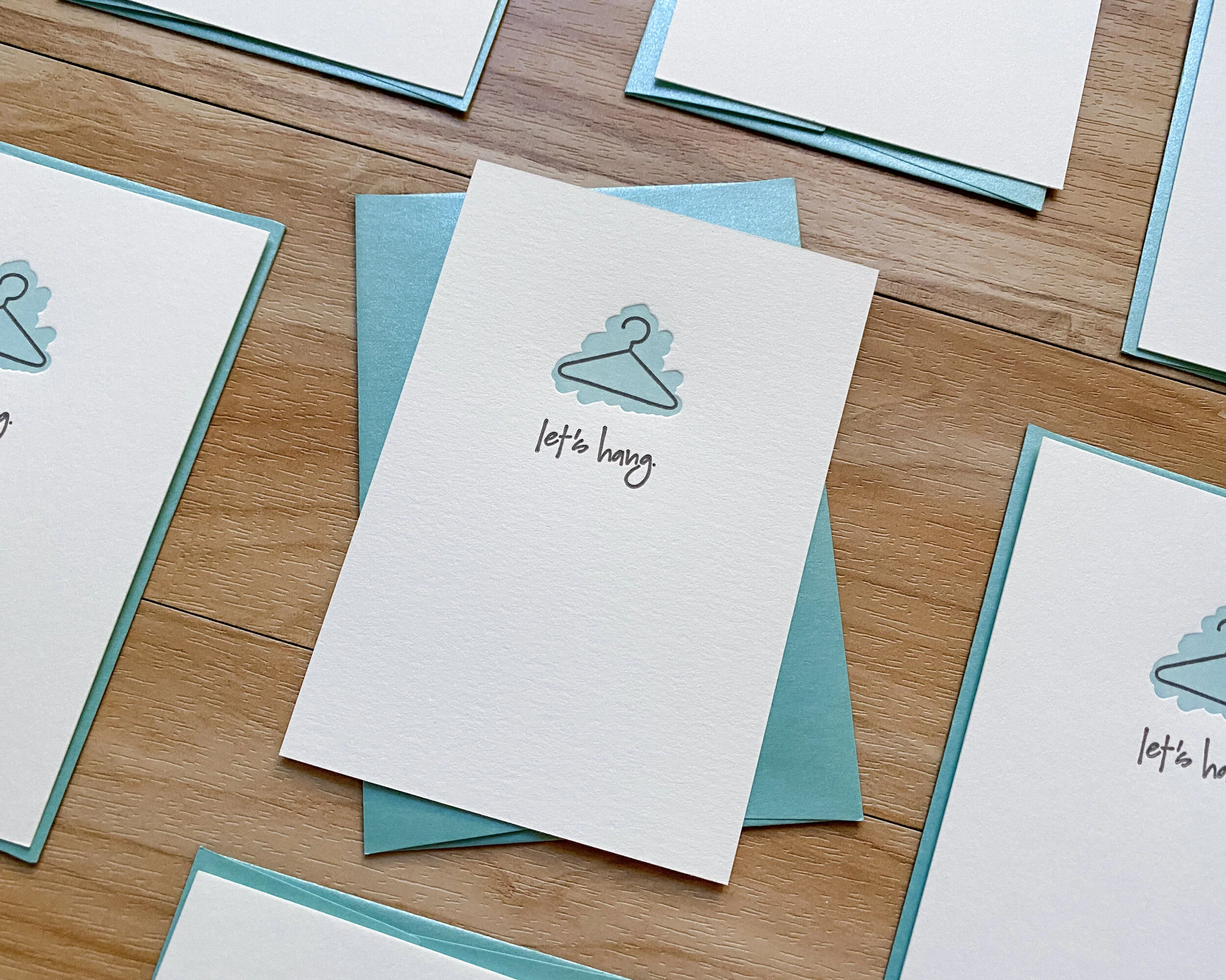 Letterpress: Let's Hang Note Cards