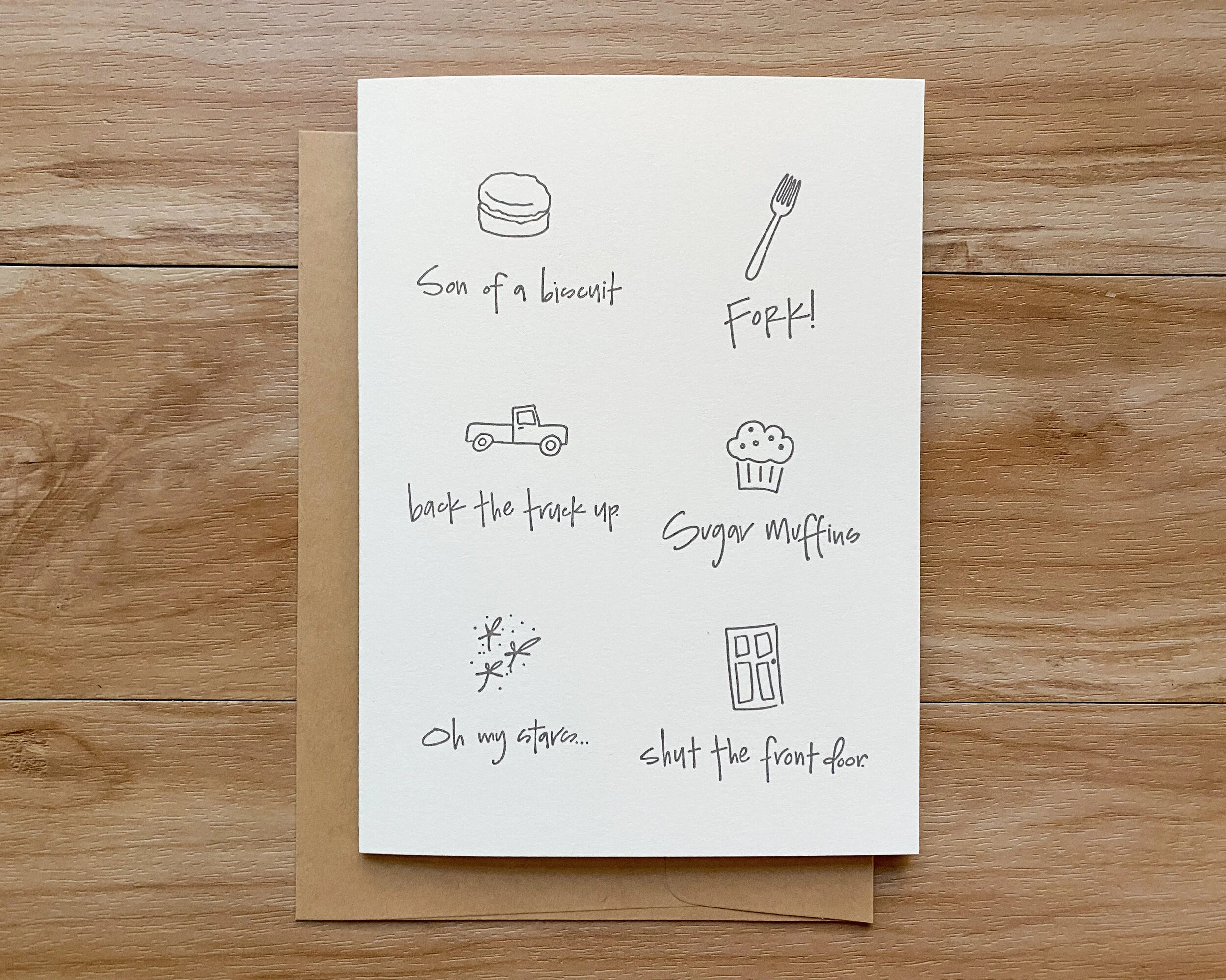 Letterpress: Alternative Curse Words Greeting Cards
