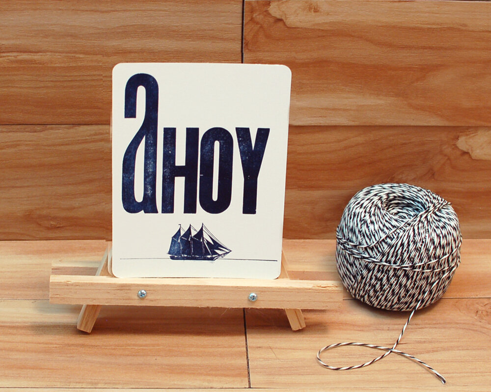 letterpress: Ahoy! Postcards