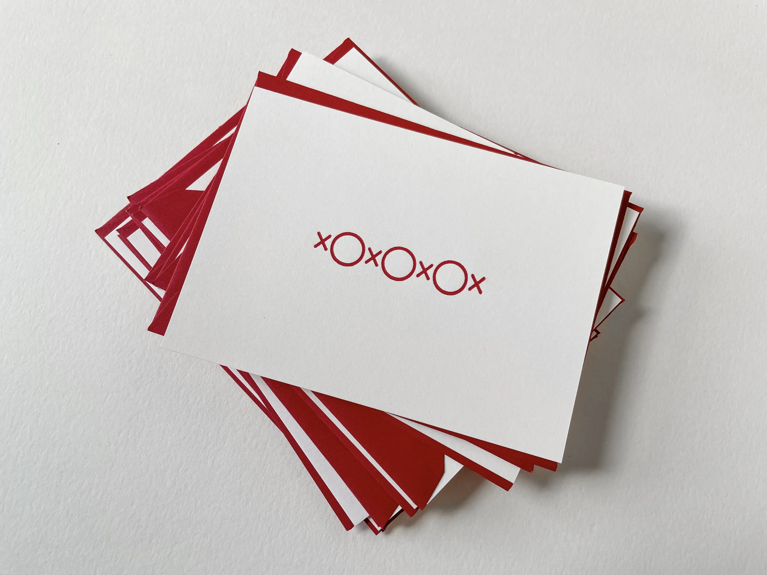 Letterpress: XOXO Valentine's Day Cards
