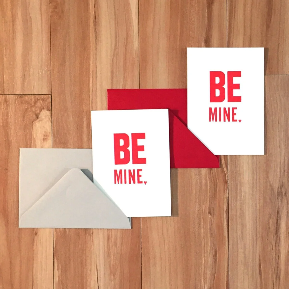 Letterpress: Be Mine Valentine's Day Notecards