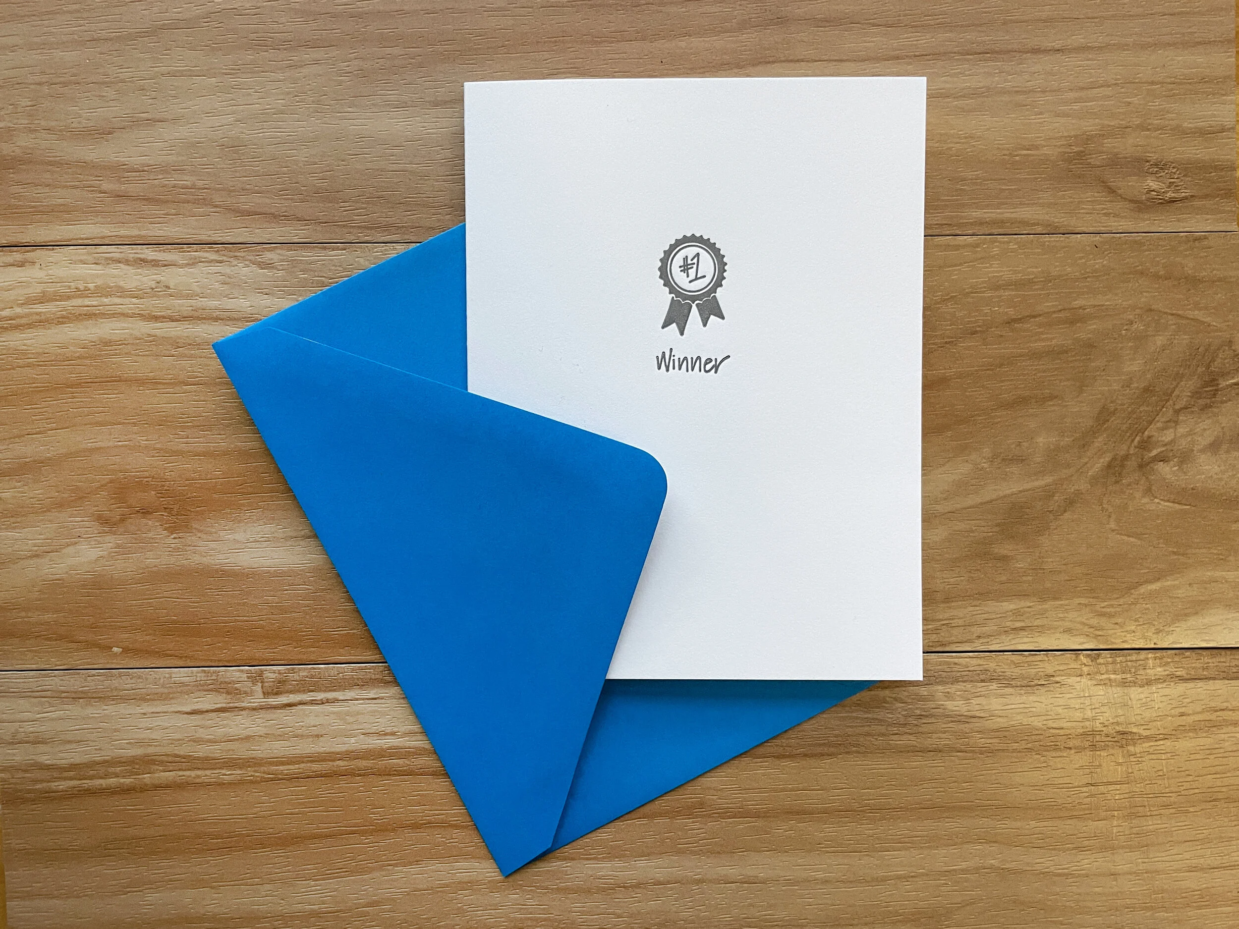 Letterpress: Winner Greeting Cards