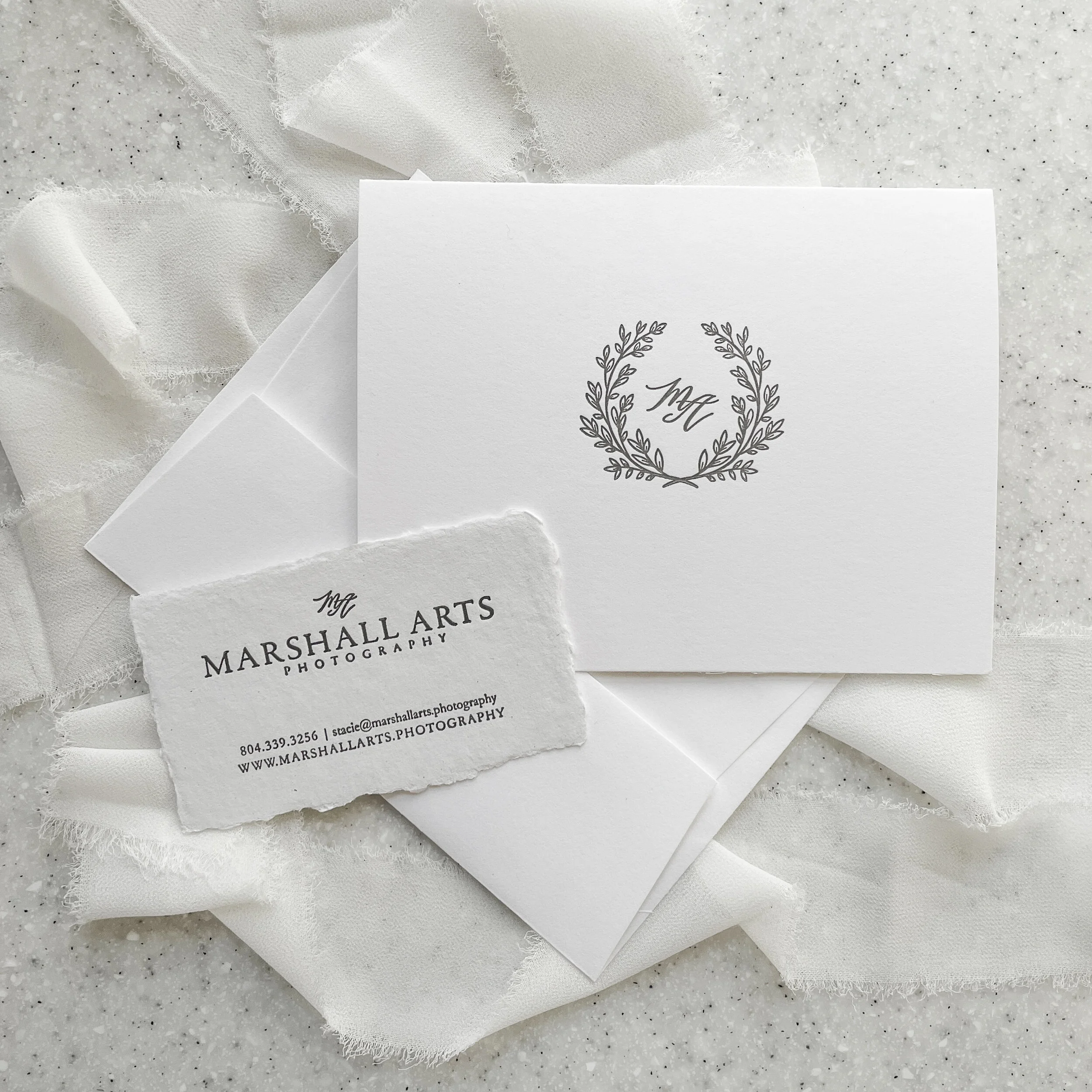 Letterpress: Marshall Arts Photography Branding
