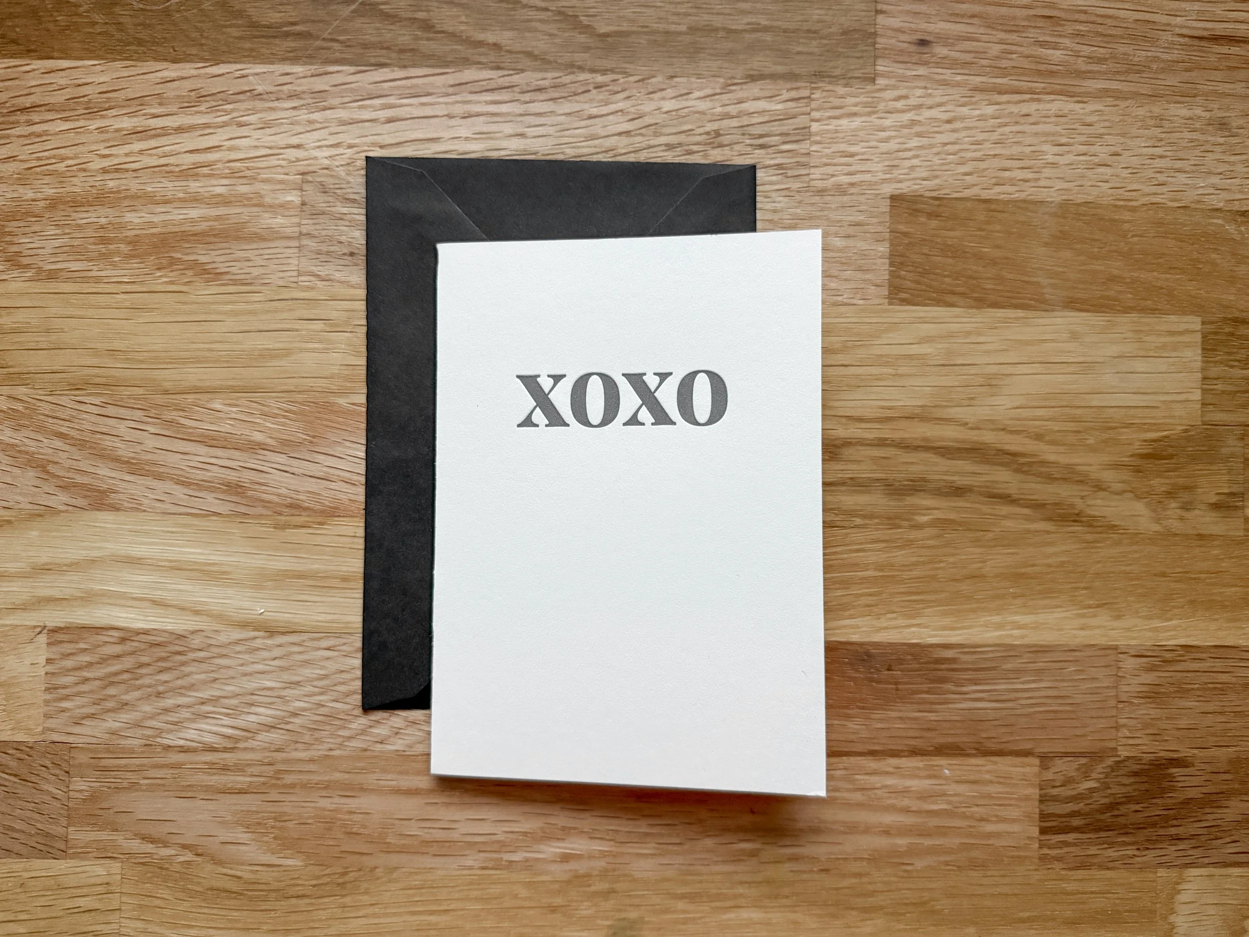 Letterpress: xoxo minis