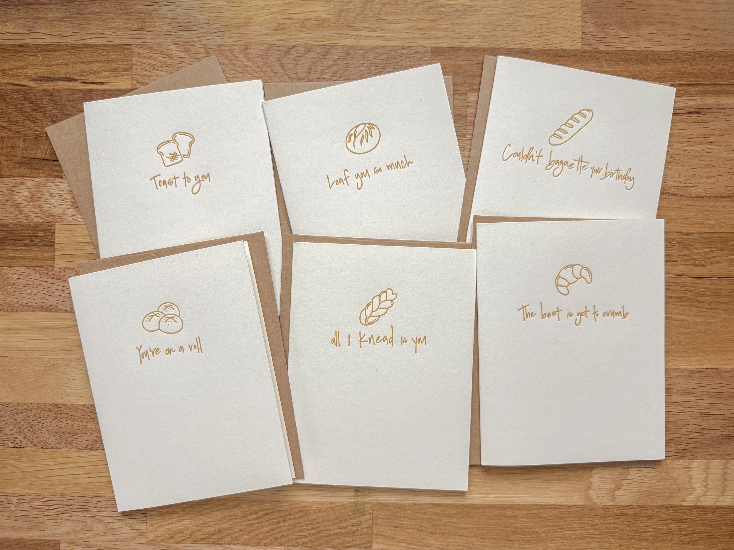 Letterpress: Bread Puns