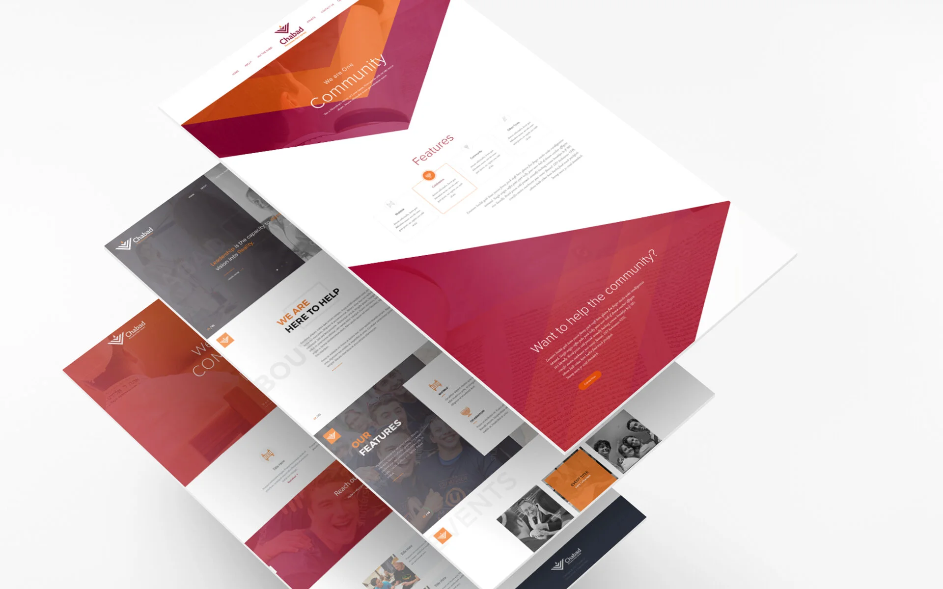 Chabad Web UI Design Concept