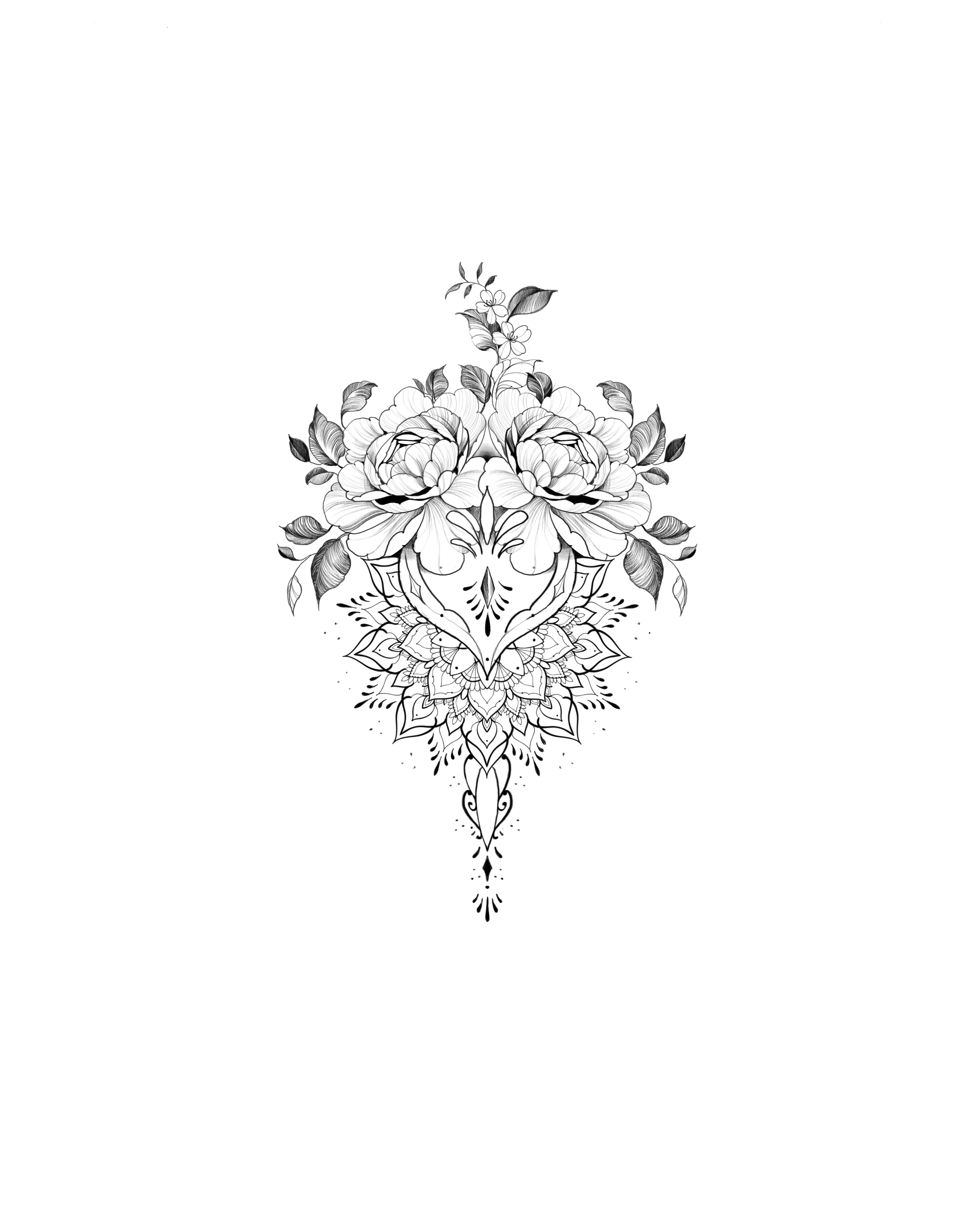 symmetrical mandala florals