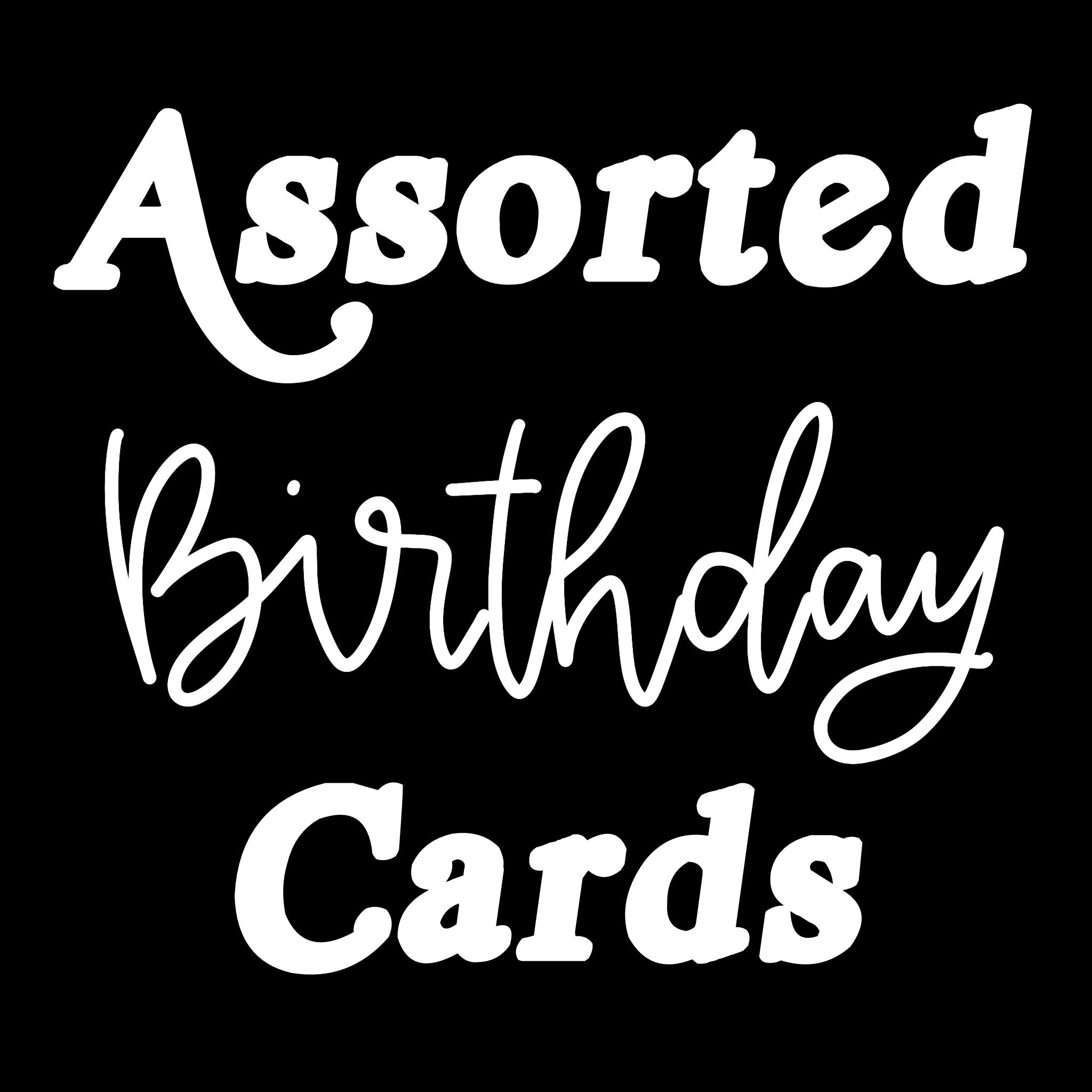 SET OF 4-- Assorted birthday cards