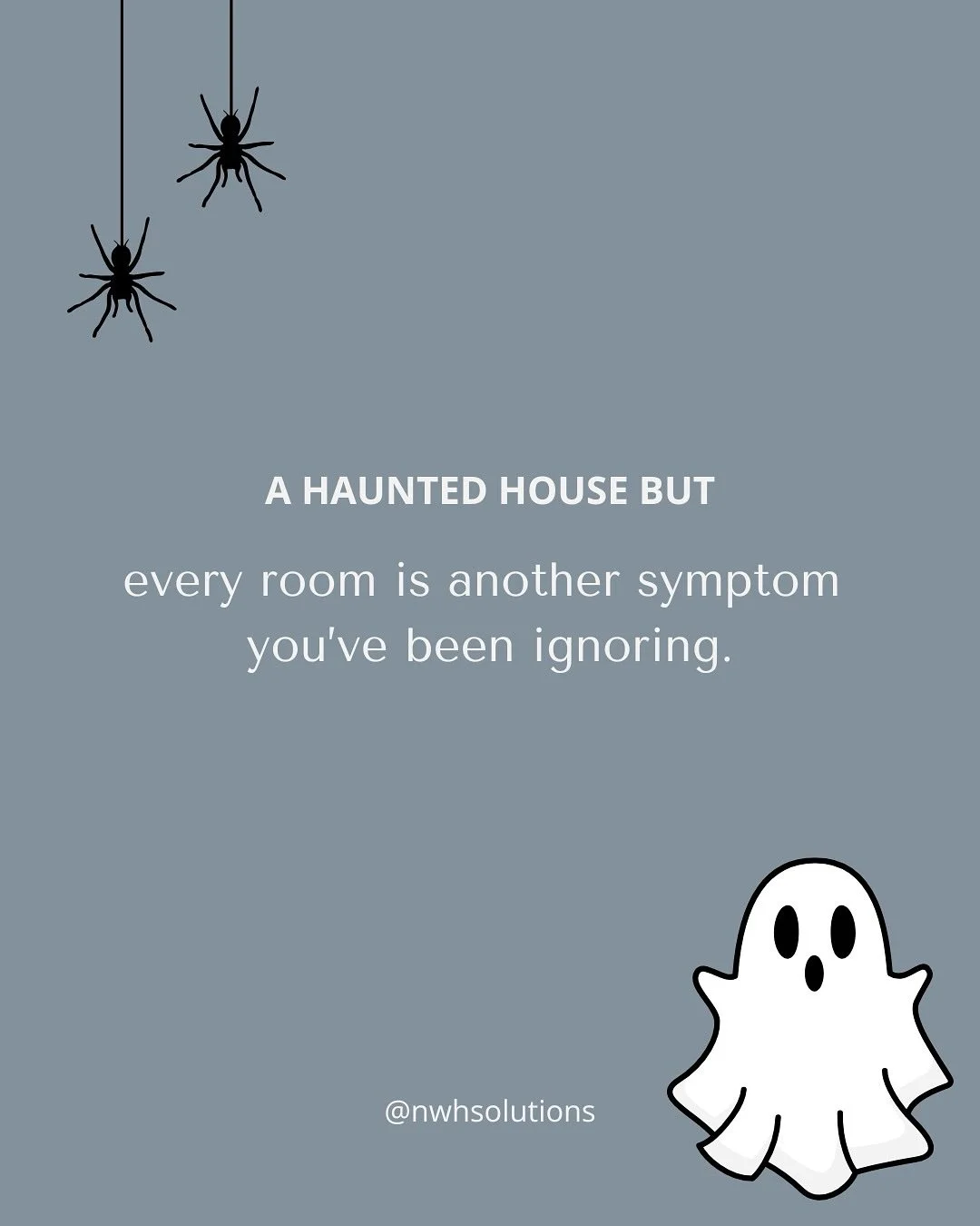 Real talk &mdash; if your body feels more haunted than your local ghost tour, it&rsquo;s not in your head. 👀

At NWHS, we help you uncover the why behind your symptoms &mdash; from gut health to hormones to fatigue. Because feeling like a zombie 24/