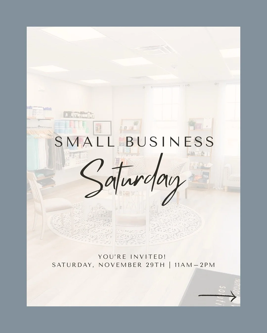 Small Business Saturday is almost here, and we can&rsquo;t wait to open our doors and celebrate with you! 💛

This day is all about community &mdash; connecting, supporting local businesses, and giving you a space to slow down and focus on your healt