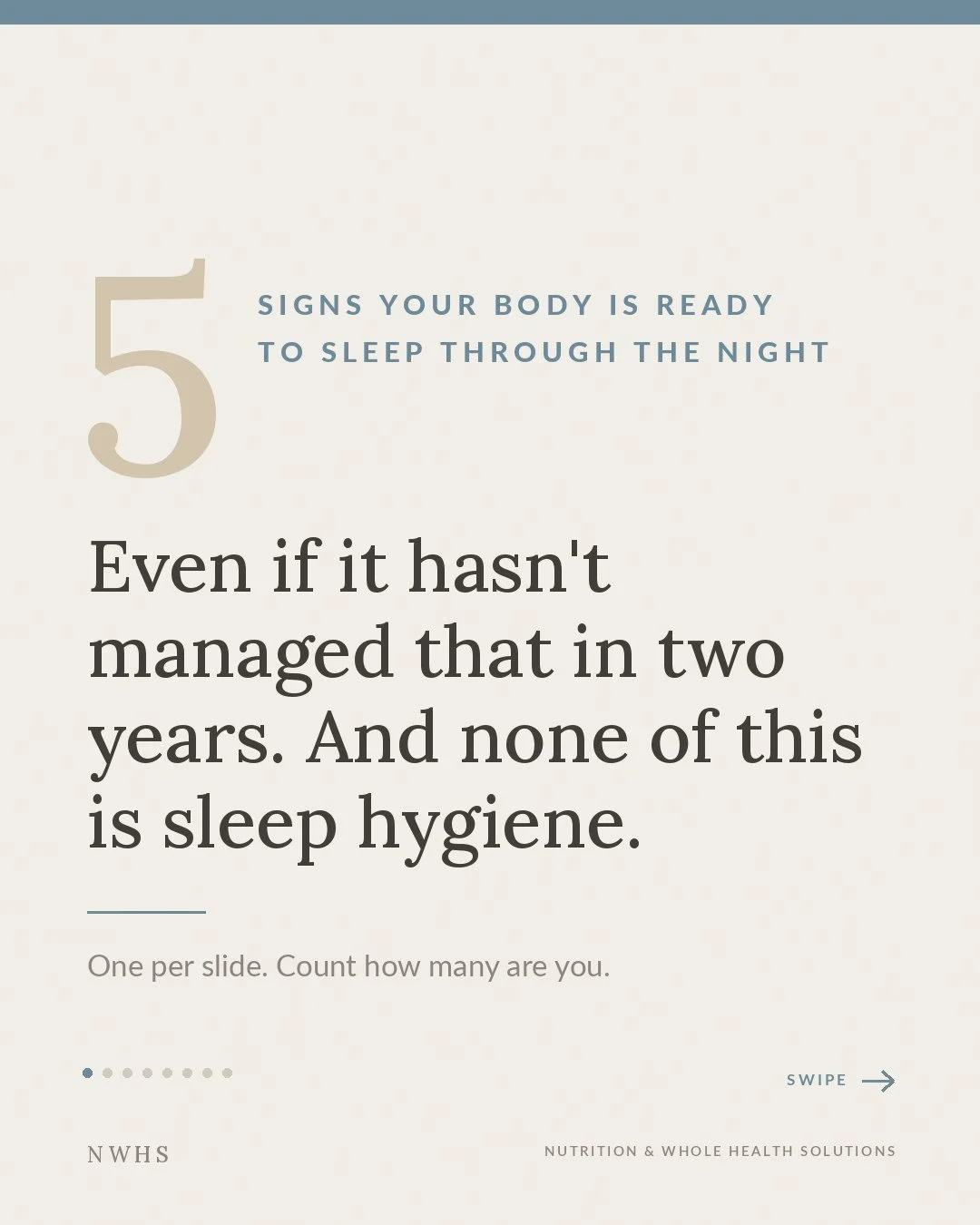 Five signs your body is ready to sleep through the night again, even if it has not in two years. You fall asleep fine and it is the 2am wake up that gets you. It is worse on one particular side. You still have the occasional good night. It started in