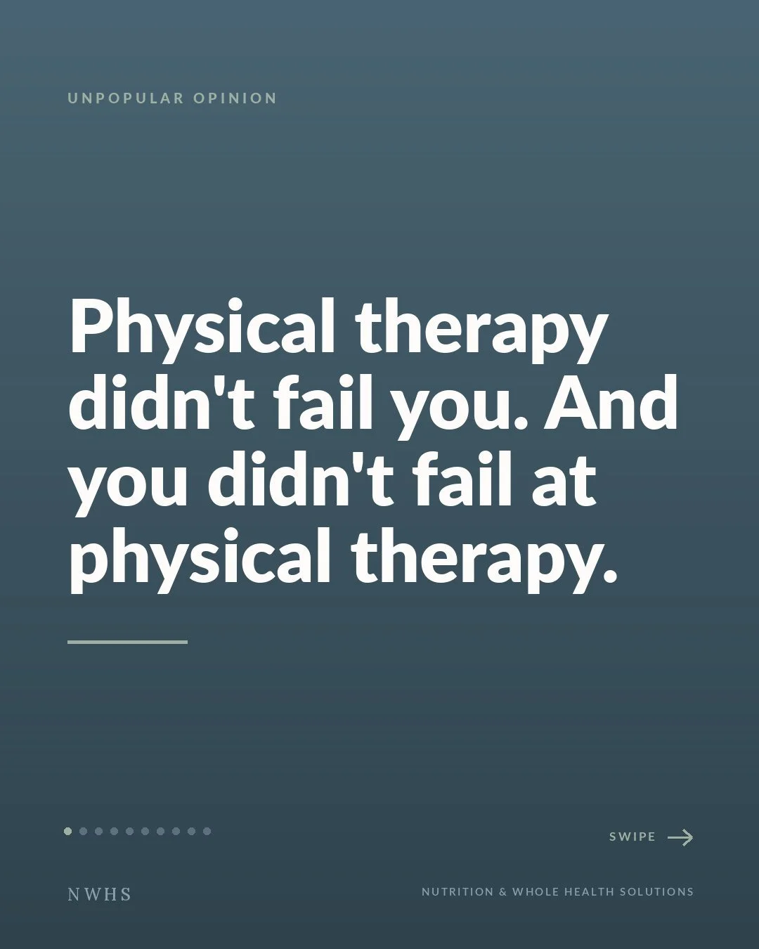 Physical therapy did not fail you and you did not fail at physical therapy. It got six visits, approved by somebody who never met you, to fix something that took six years to build. Those exercises were designed for the part that hurts, and nobody as