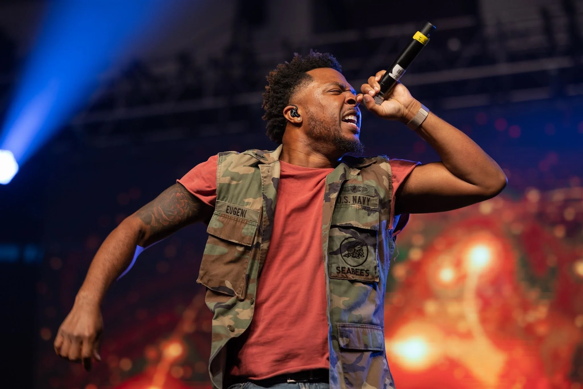 Rapper Flame, rocking out with youth in Cleveland Ohio