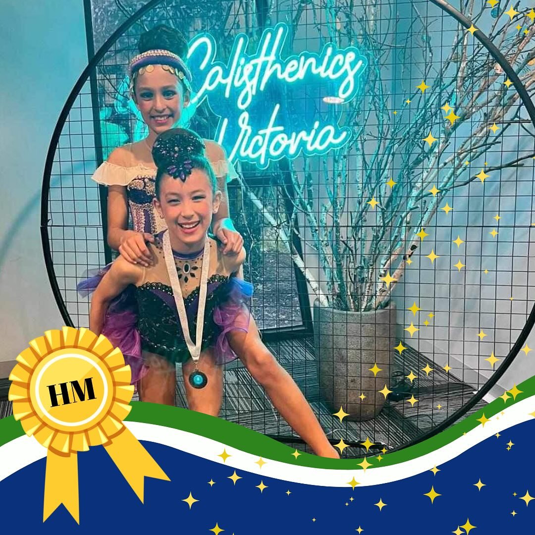 Congratulations to our beautiful Sienna (front) and Coach Narelle! HM at the @calisthenicsvictoria State Champs Competition yesterday 🌟

What a fantastic solo season you have had and congratulations on all your hard work 💚🤍💙

Congratulations to A