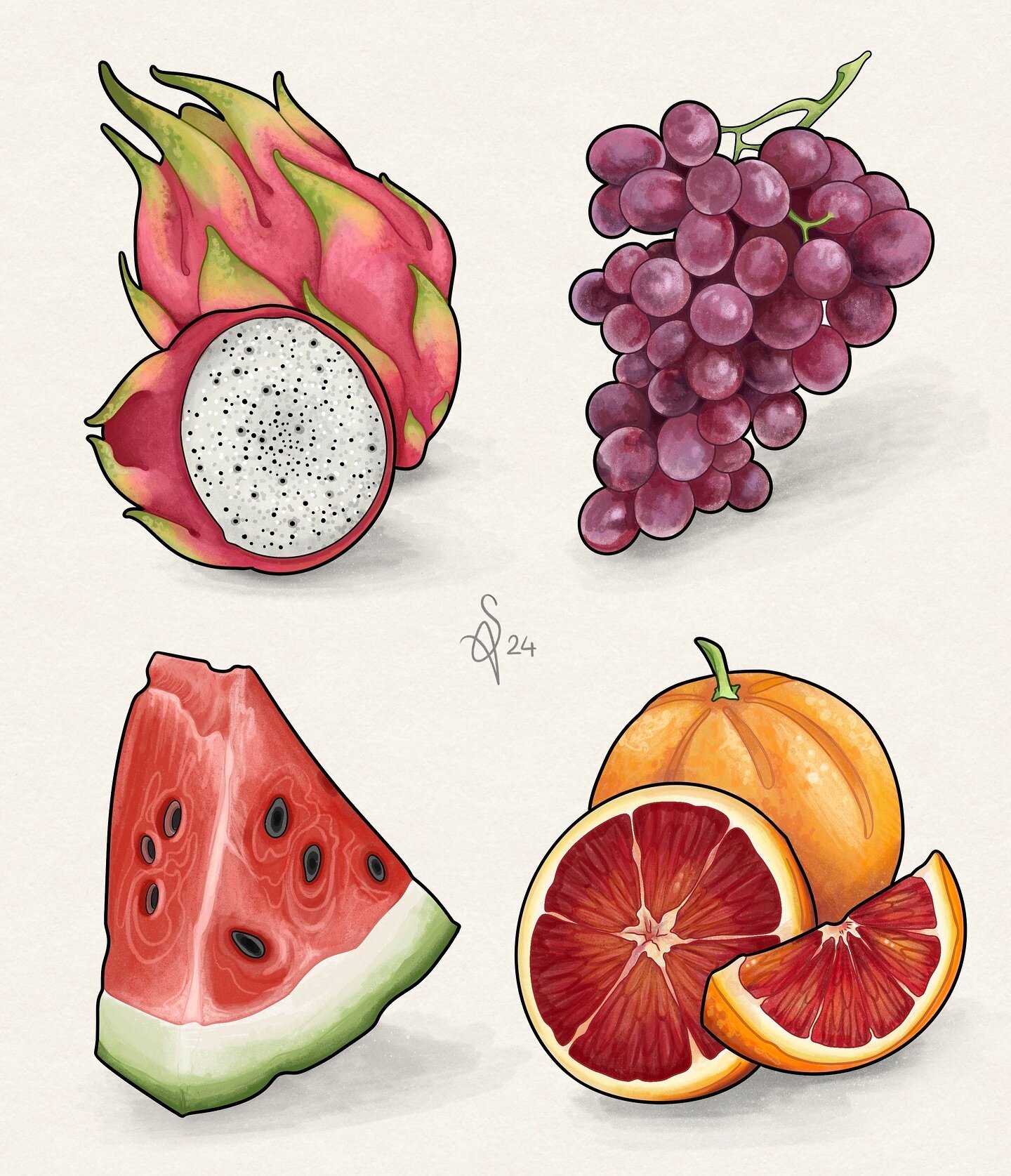 A fresh sheet of fruit flash I&rsquo;d love to tattoo - preferably in full colour, but they&rsquo;d look great in black and grey too. 
Hit me with your ideas for specific fruits or berries you&rsquo;d like drawn up custom.

For bookings/enquiries sen